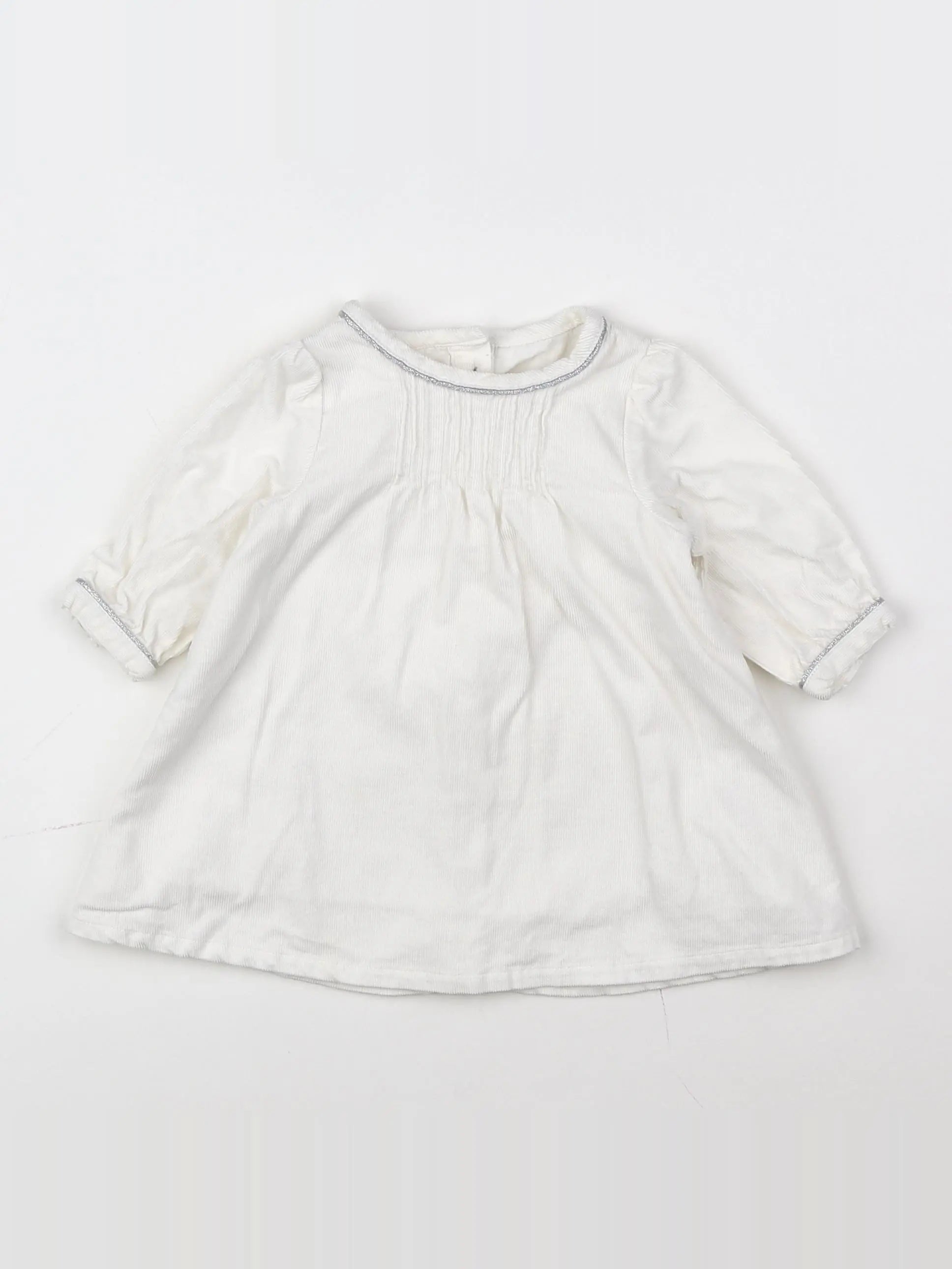 Petit Bateau - robe blanc - 3 mois