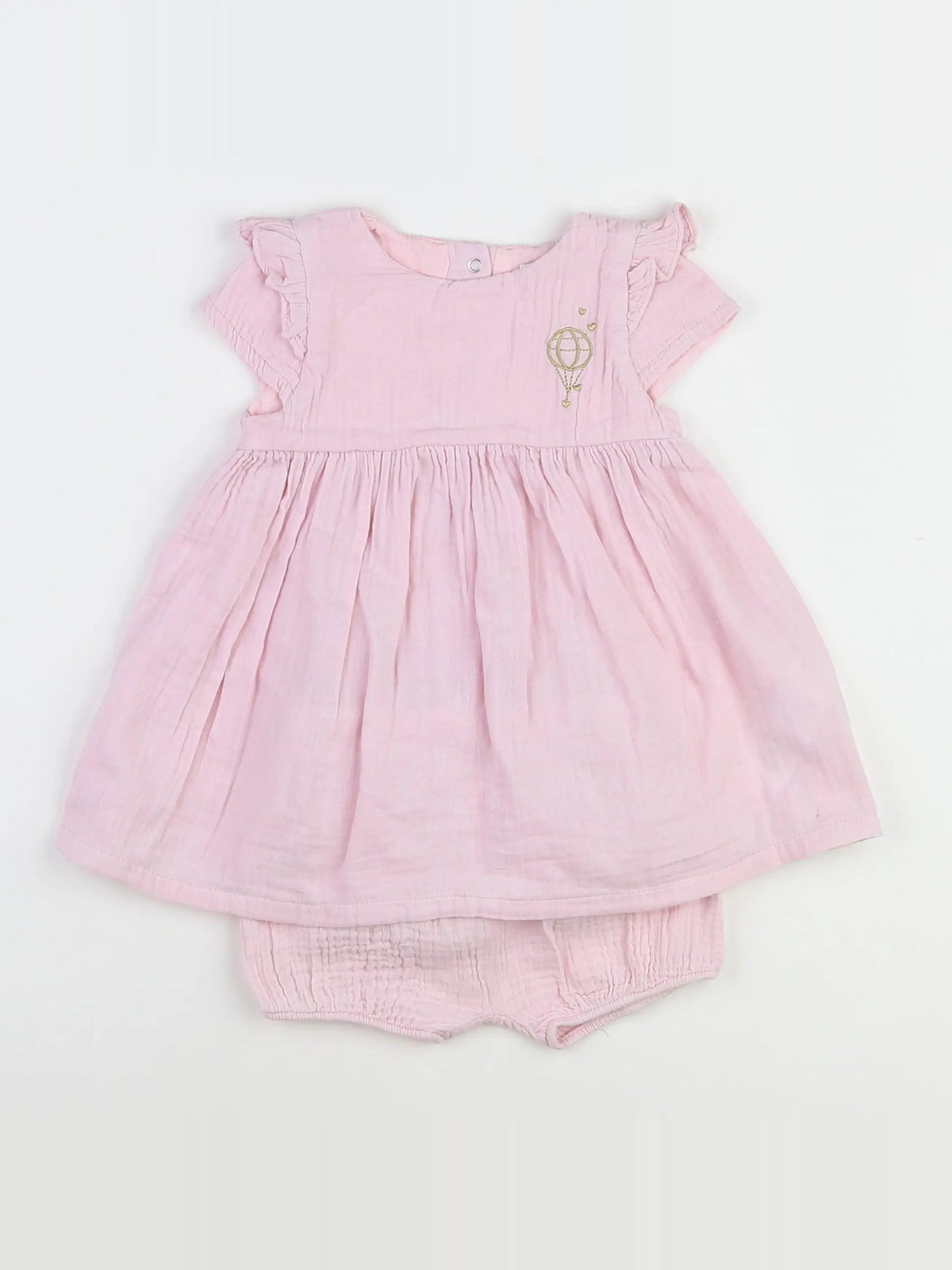 Vertbaudet - robe rose - 9 mois