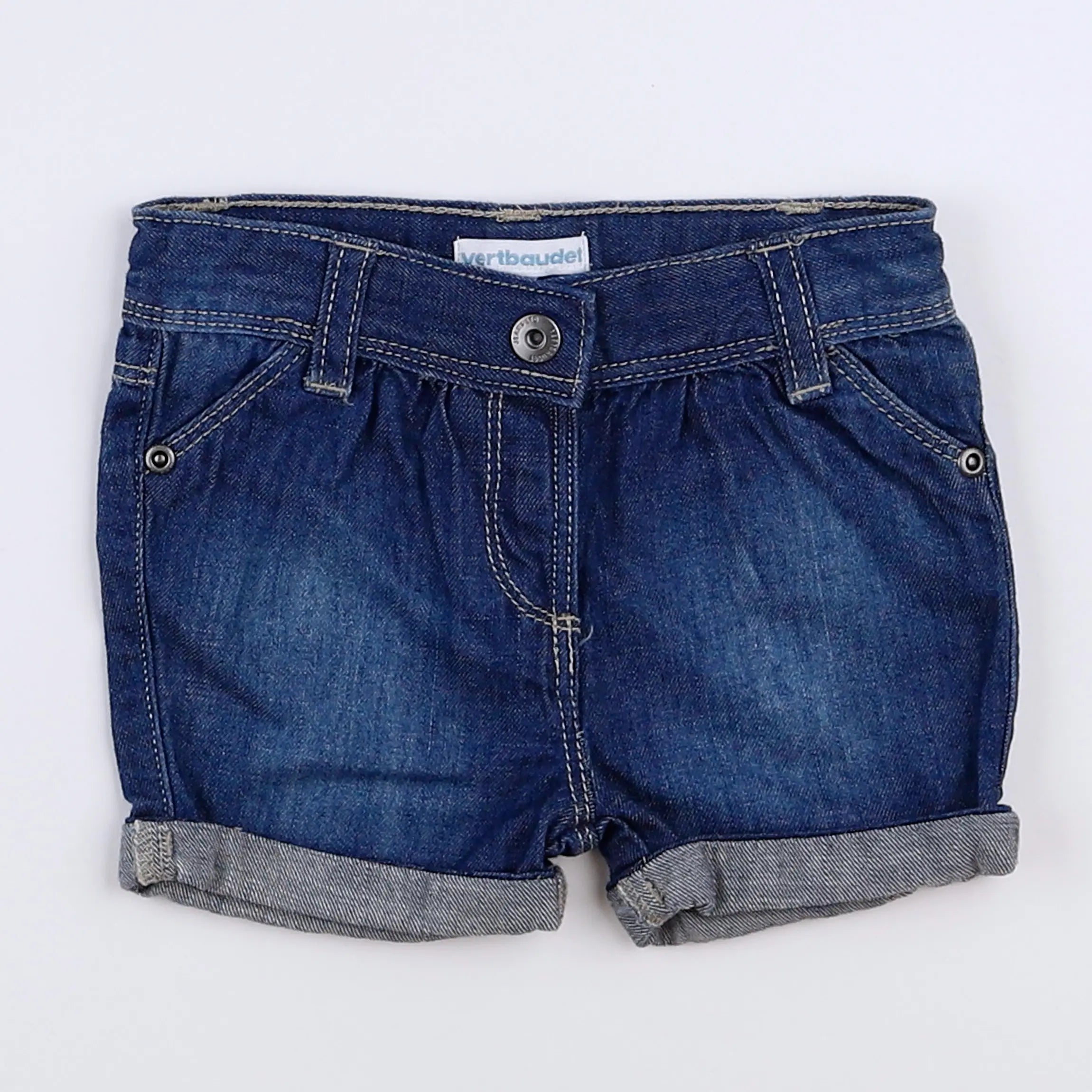 Vertbaudet - short bleu - 6 mois