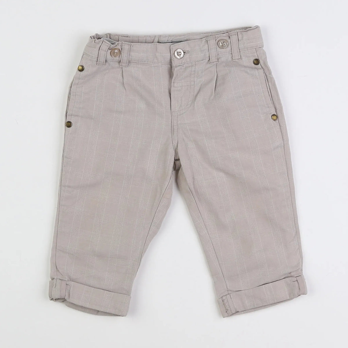 Vertbaudet - pantalon beige - 9 mois
