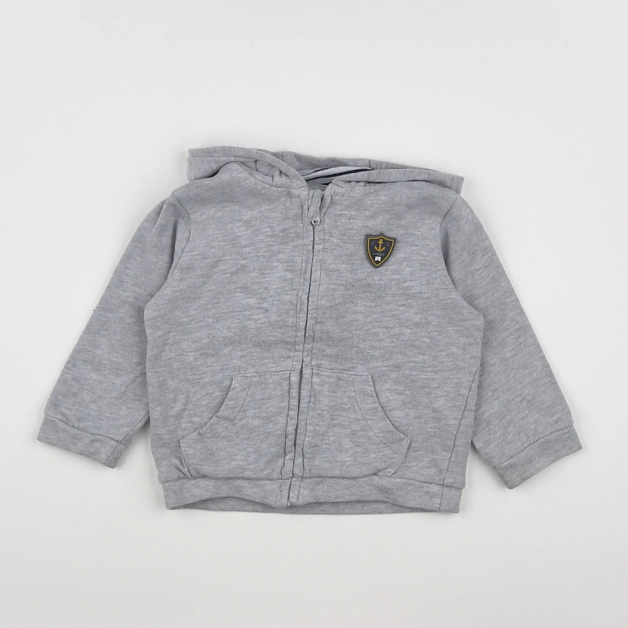 Vertbaudet - sweat gris - 9 mois