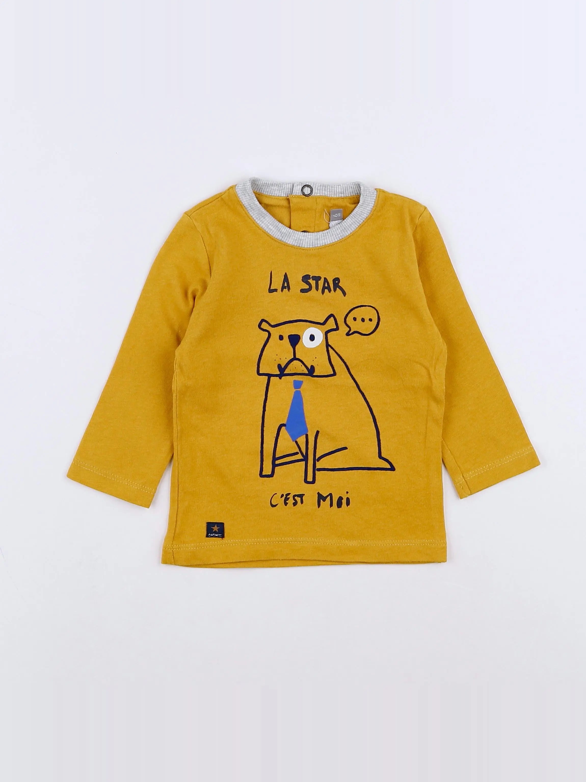 Catimini - tee-shirt jaune - 6 mois