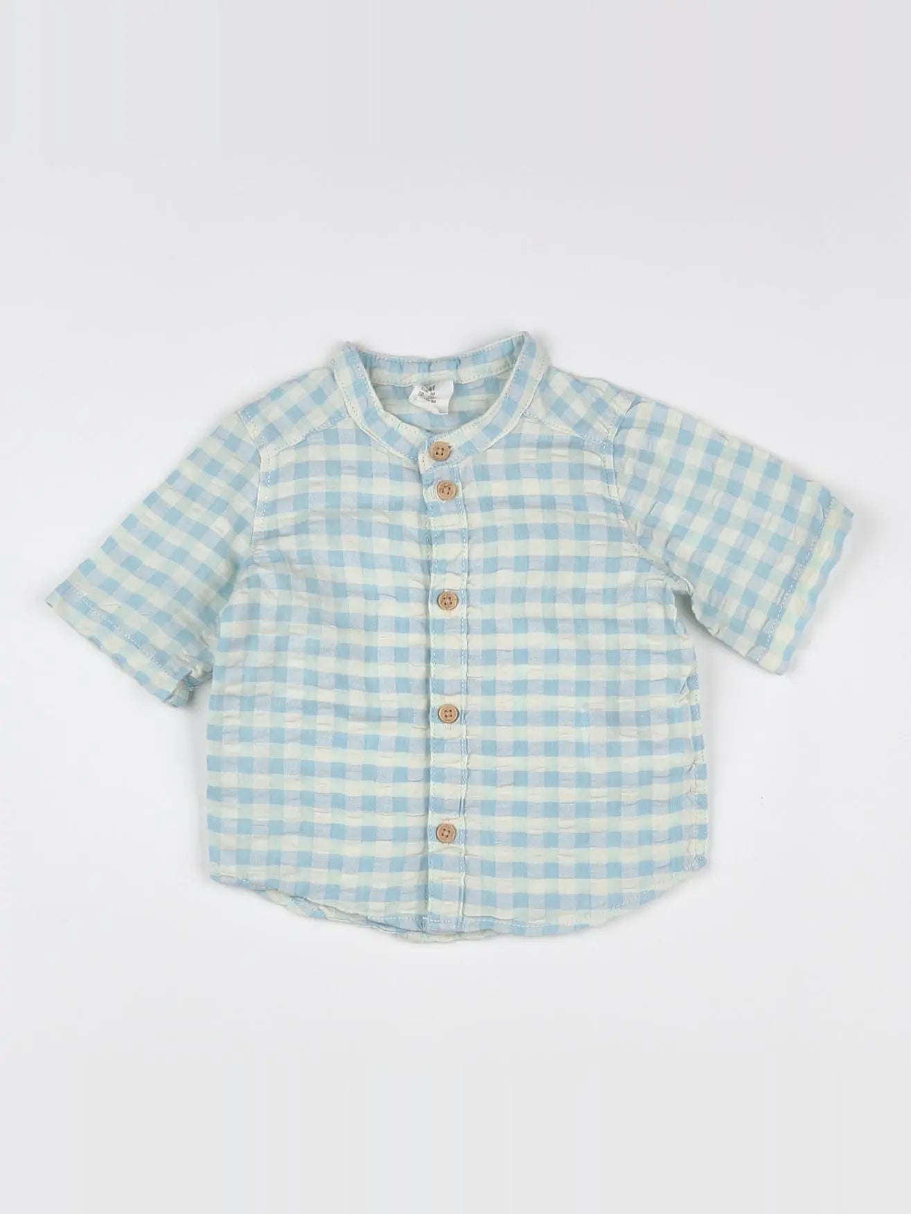 H&M - tee-shirt blanc, bleu - 3/6 mois