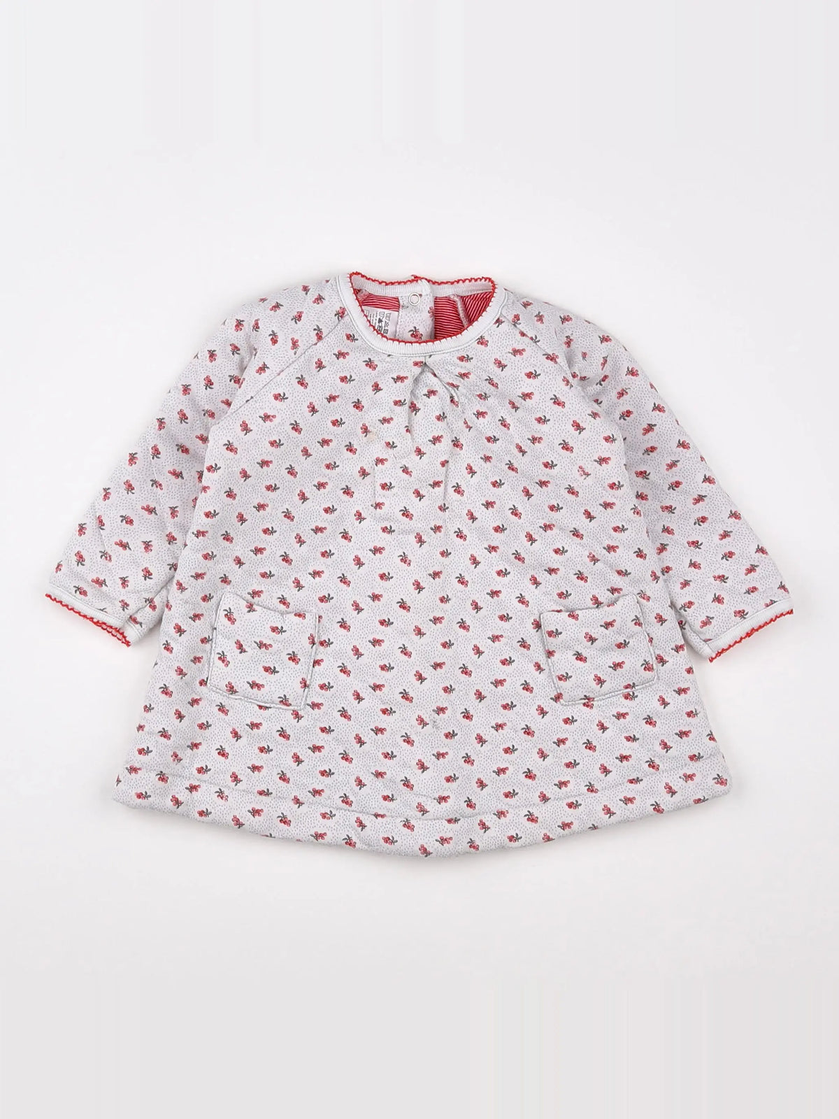 Petit Bateau - robe blanc - 12 mois