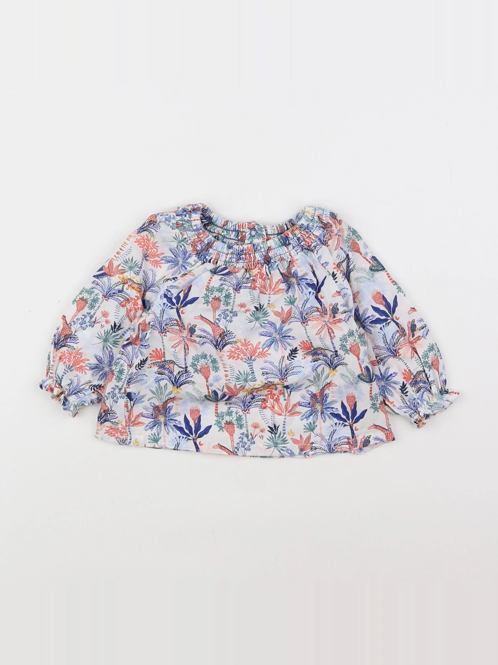 Tape à l'oeil - blouse blanc, bleu - 3 mois