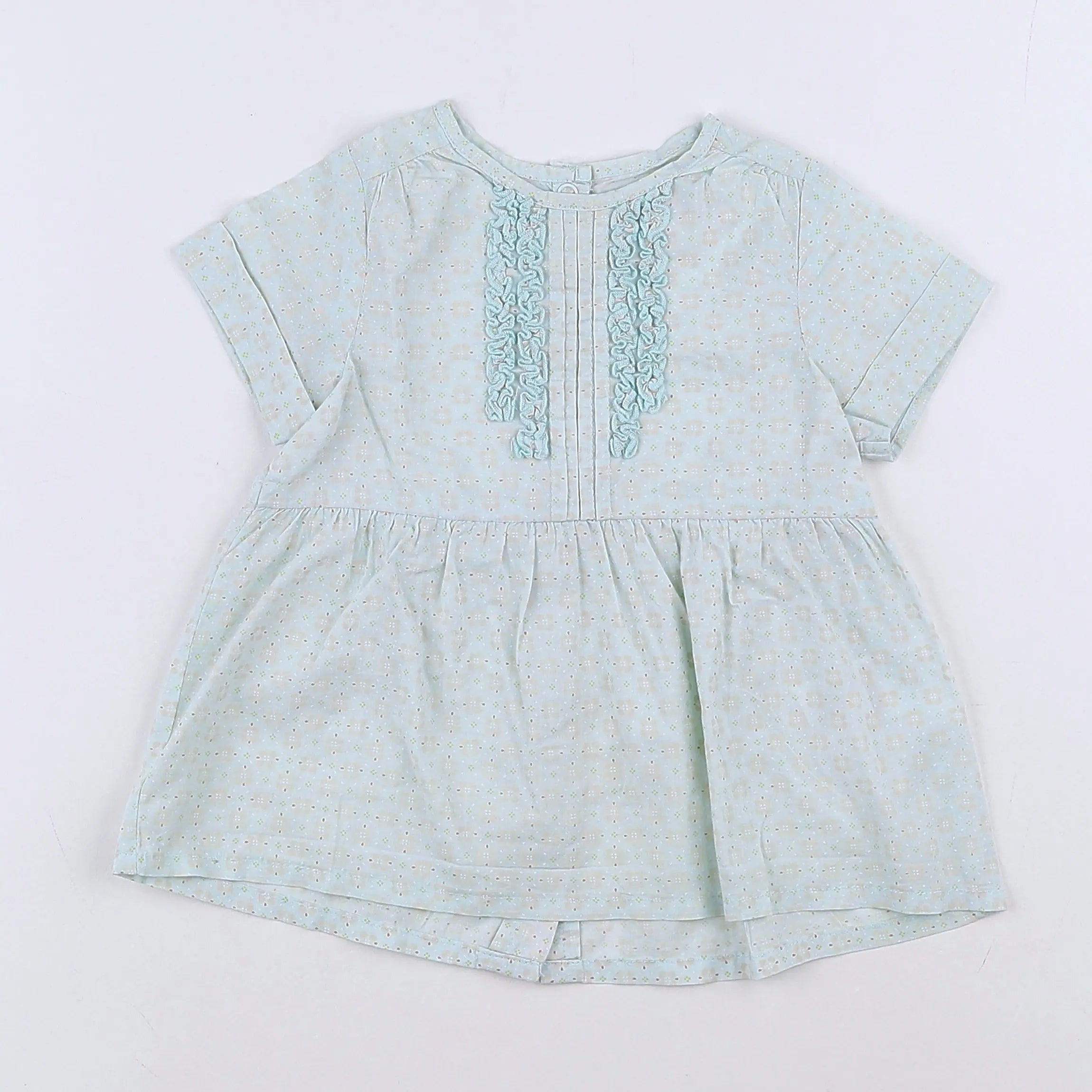 Vertbaudet - blouse vert - 18 mois