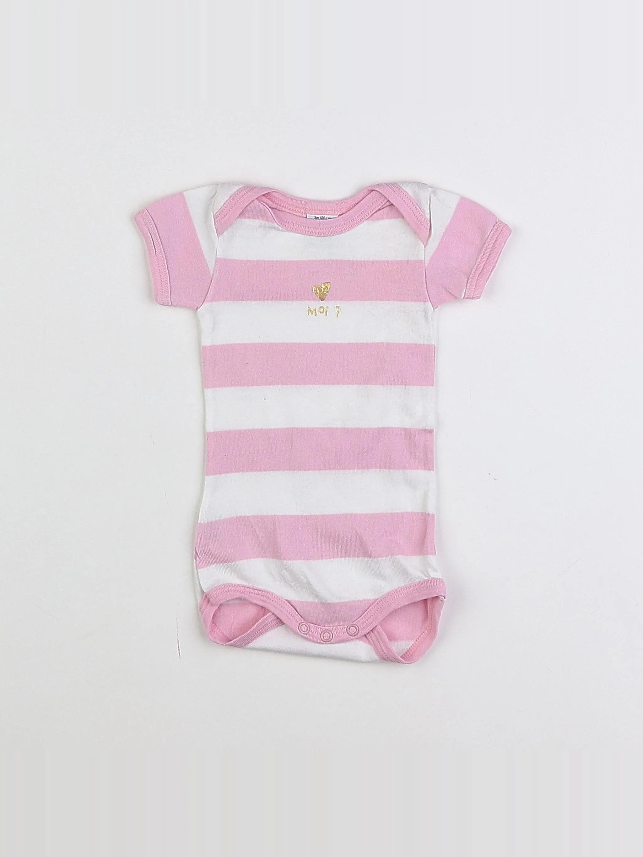 Petit Bateau - body blanc - 3 mois