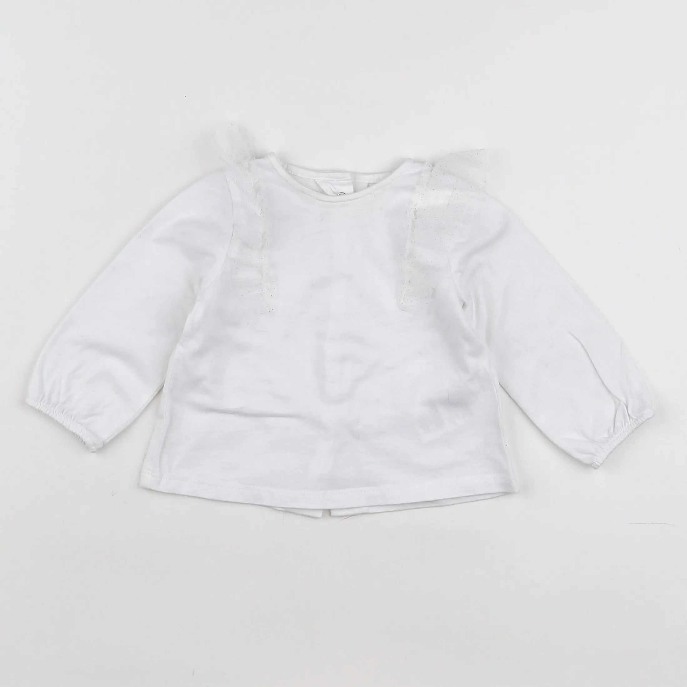 Vertbaudet - tee-shirt blanc, or - 9 mois