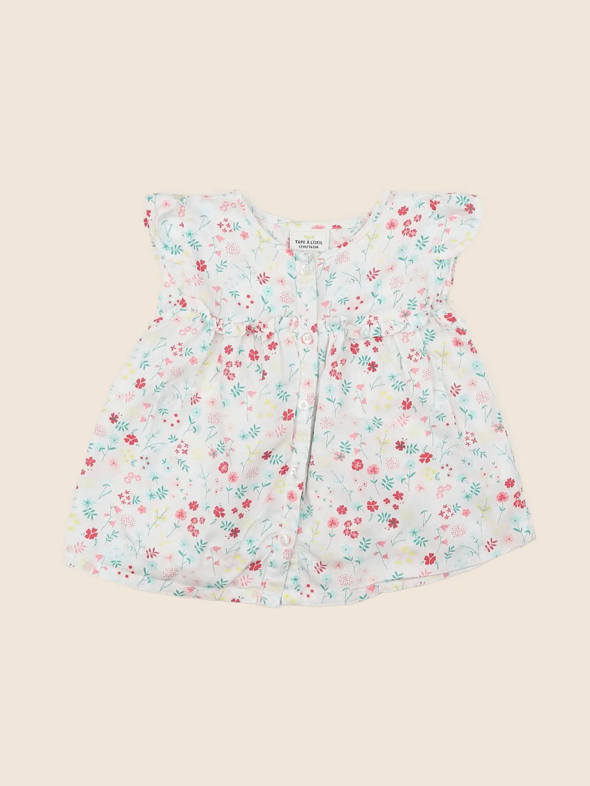 Tape à l'oeil - blouse multicolore - 12 mois
