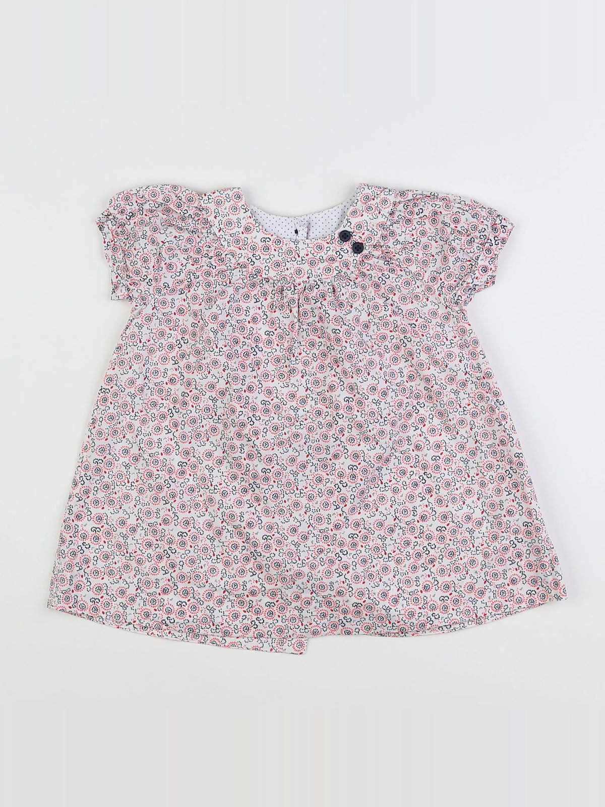 Petit Bateau - robe blanc - 12 mois