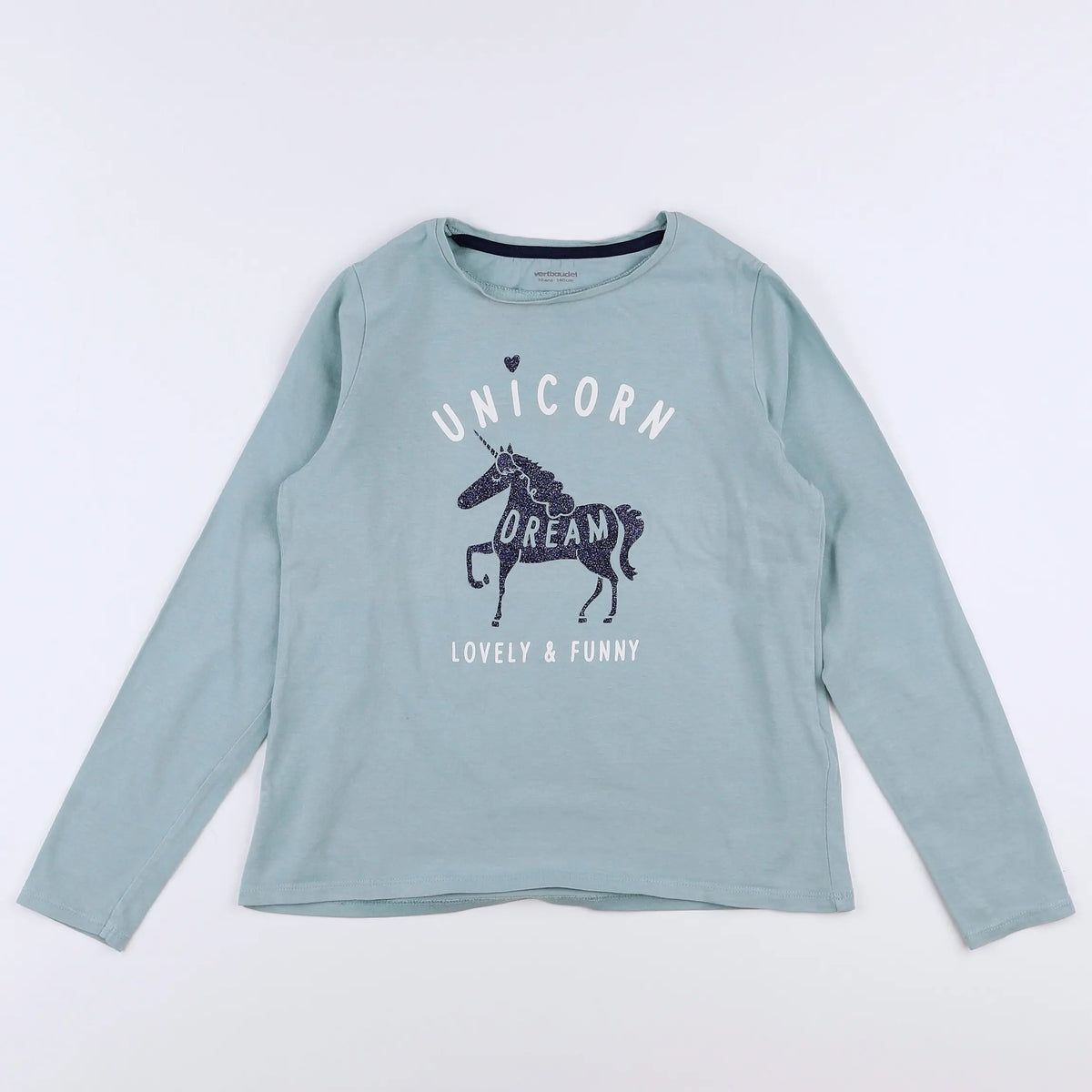Vertbaudet - tee-shirt bleu - 10 ans