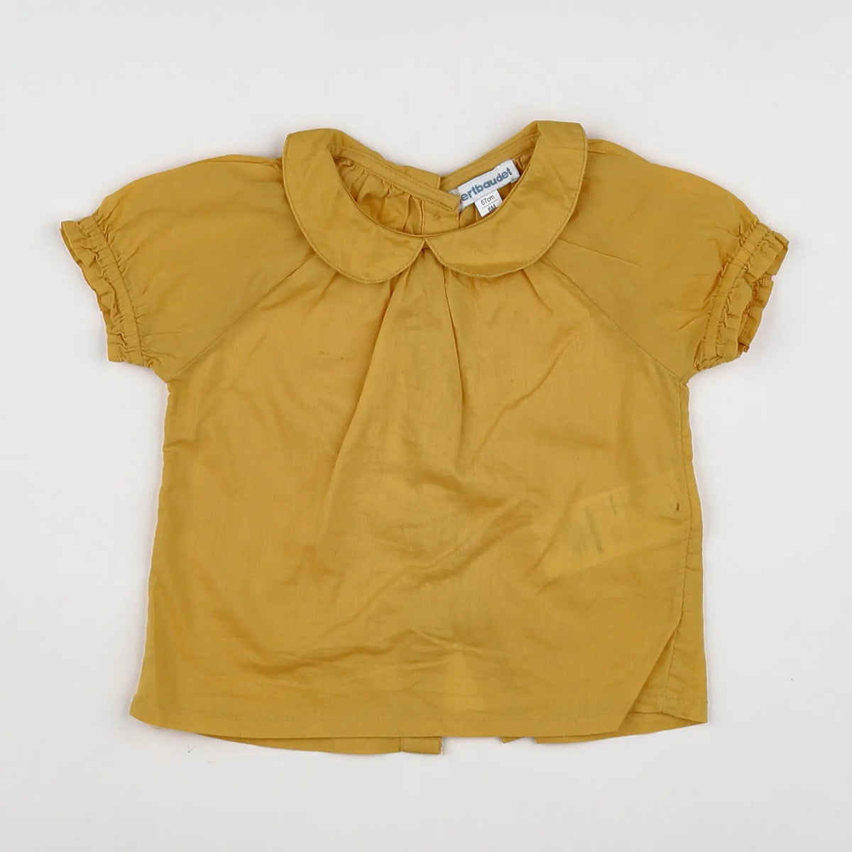Vertbaudet - blouse jaune - 6 mois