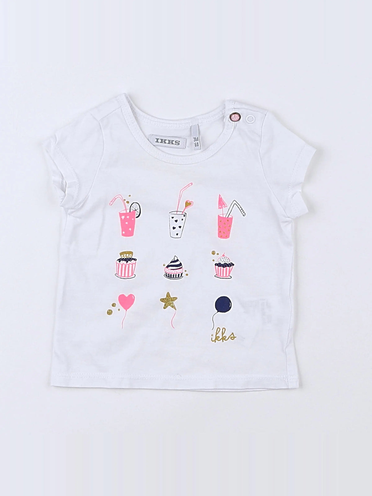 IKKS - tee-shirt blanc - 3 mois