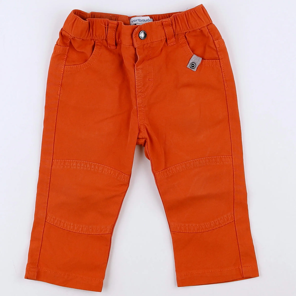 Vertbaudet - pantalon orange - 12 mois