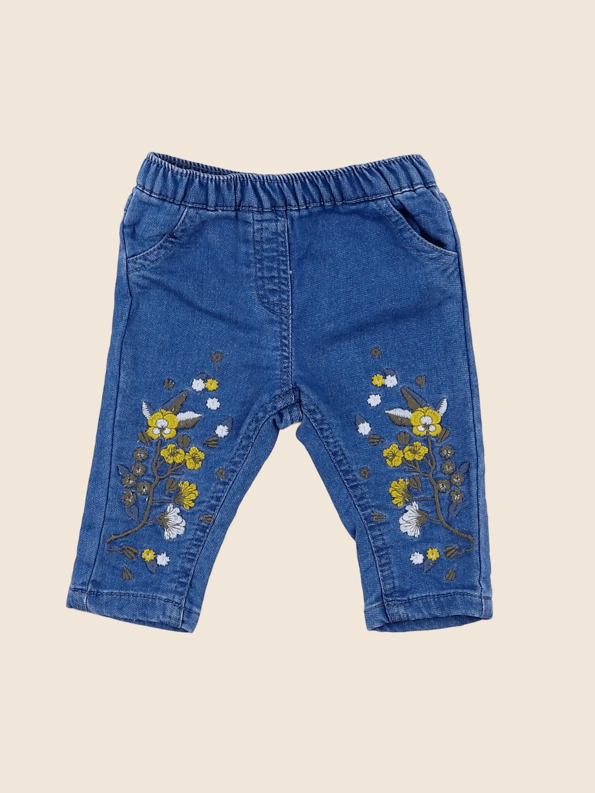 Vertbaudet - pantalon bleu - 3 mois