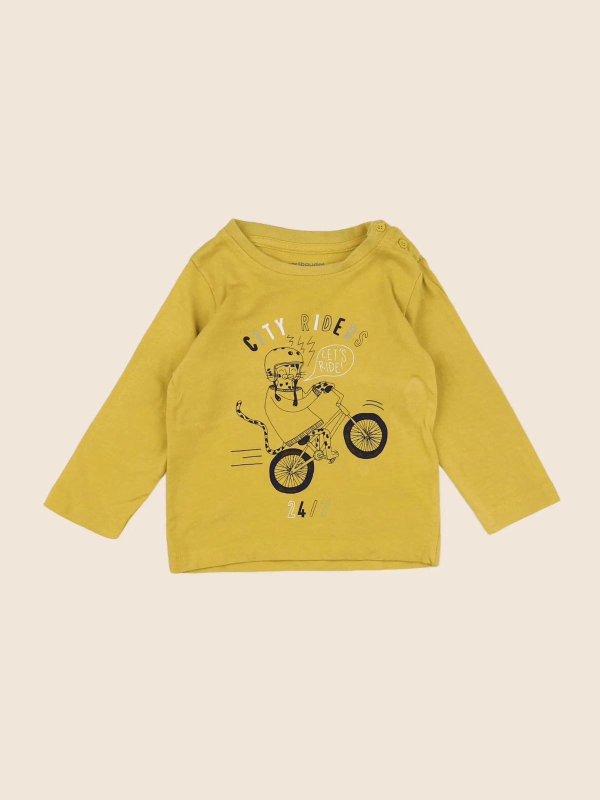Vertbaudet - tee-shirt jaune - 6 mois