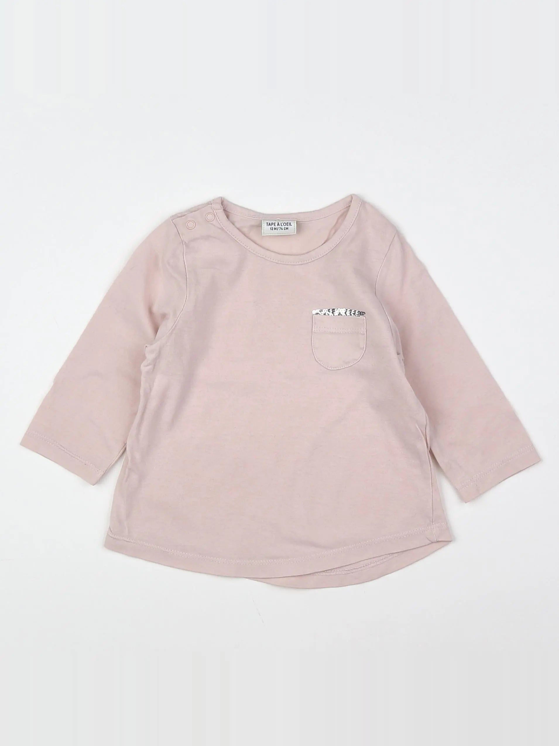 Tape à l'oeil - tee-shirt rose - 12 mois