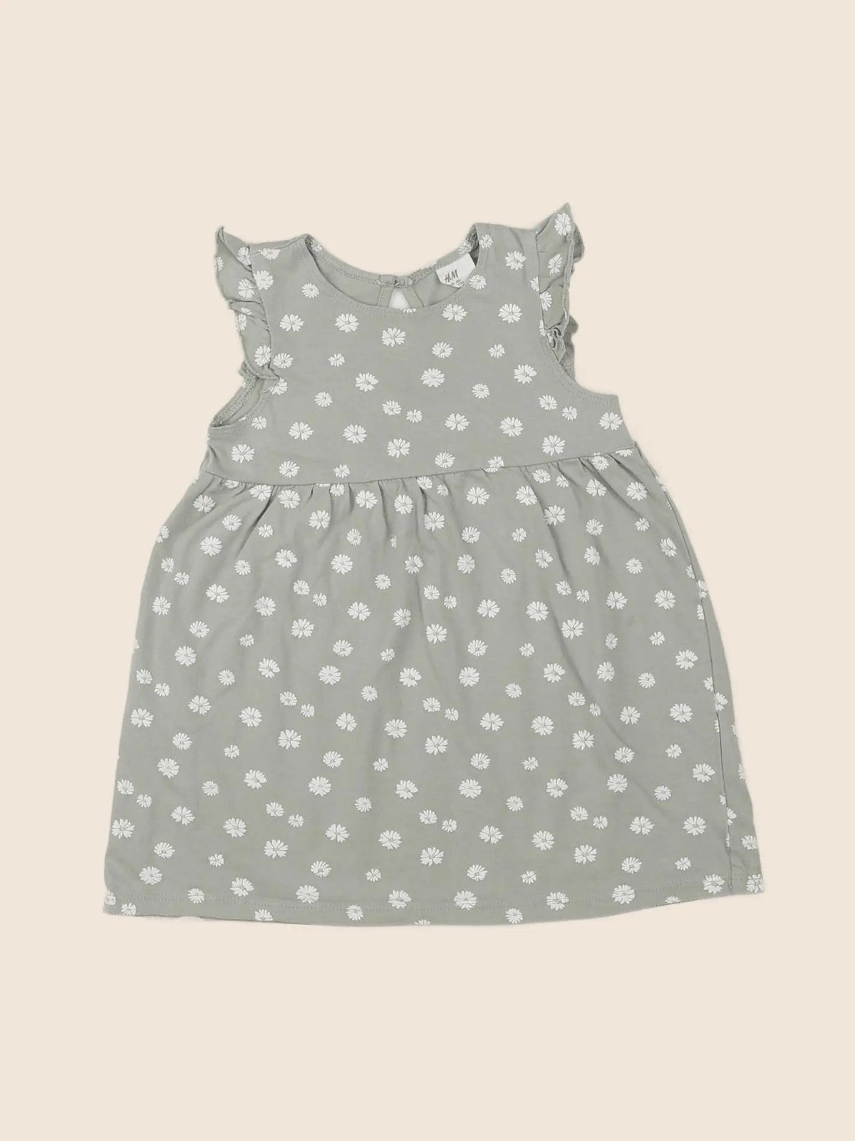H&M - robe vert - 9/12 mois
