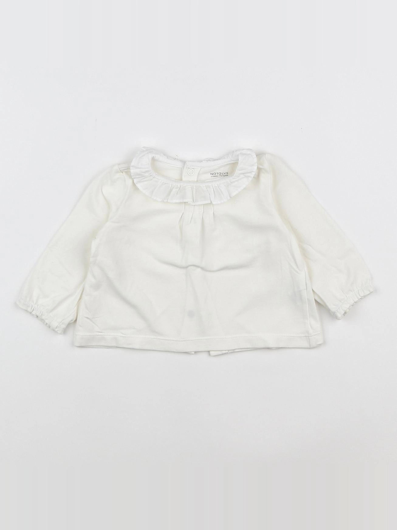 Natalys - blouse blanc - 6 mois