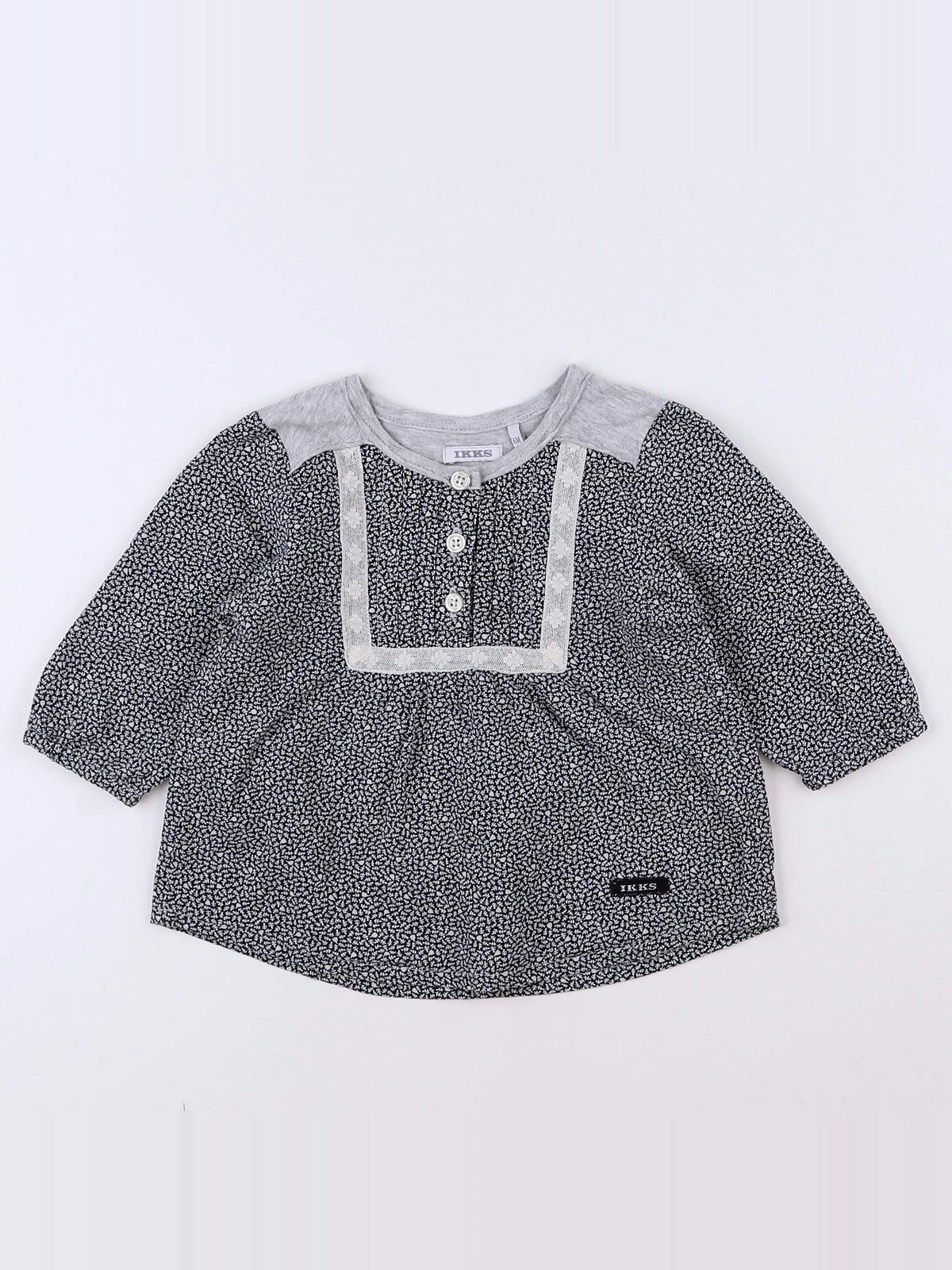 IKKS - blouse gris - 6 mois