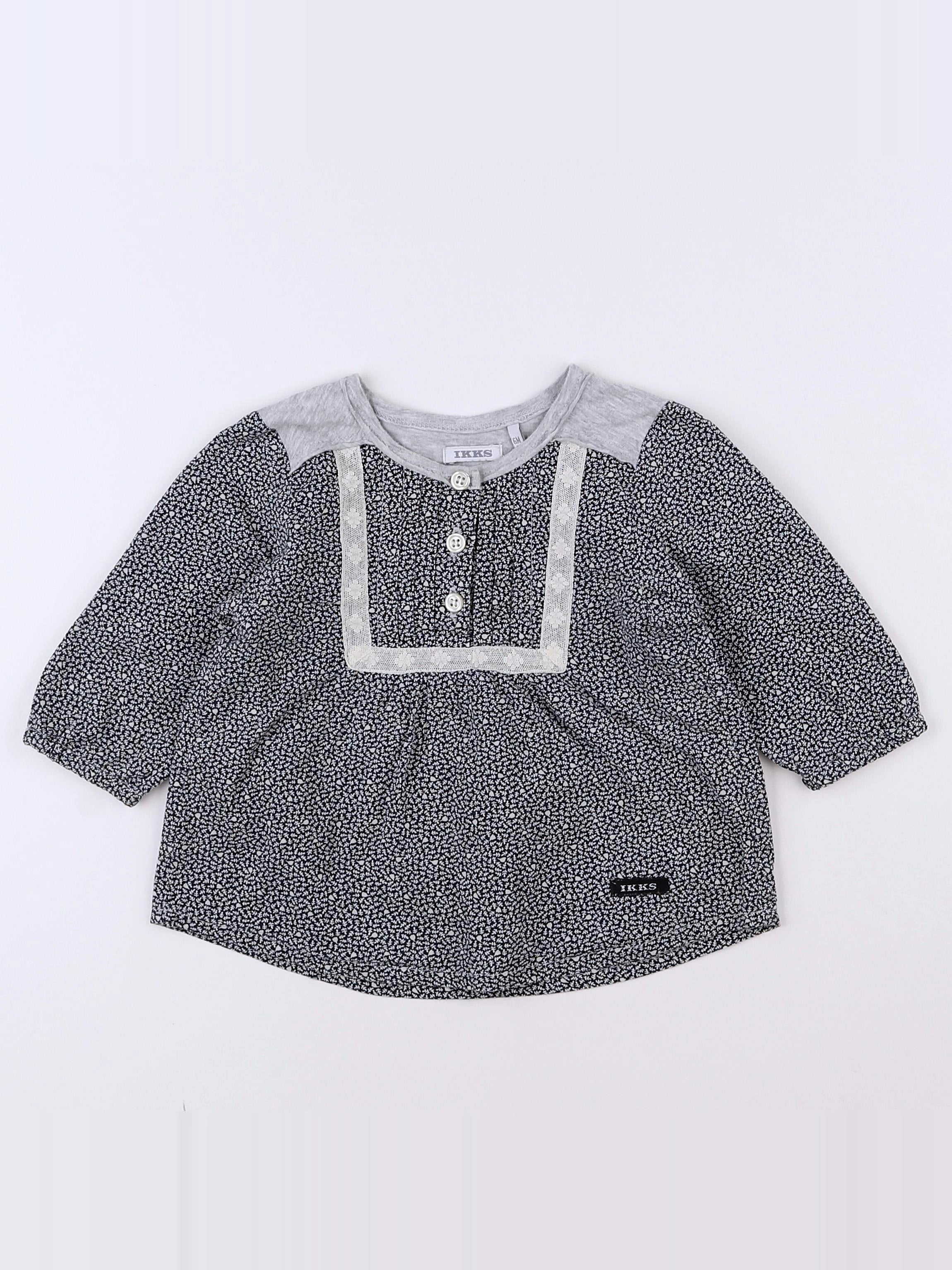 IKKS - blouse gris - 6 mois