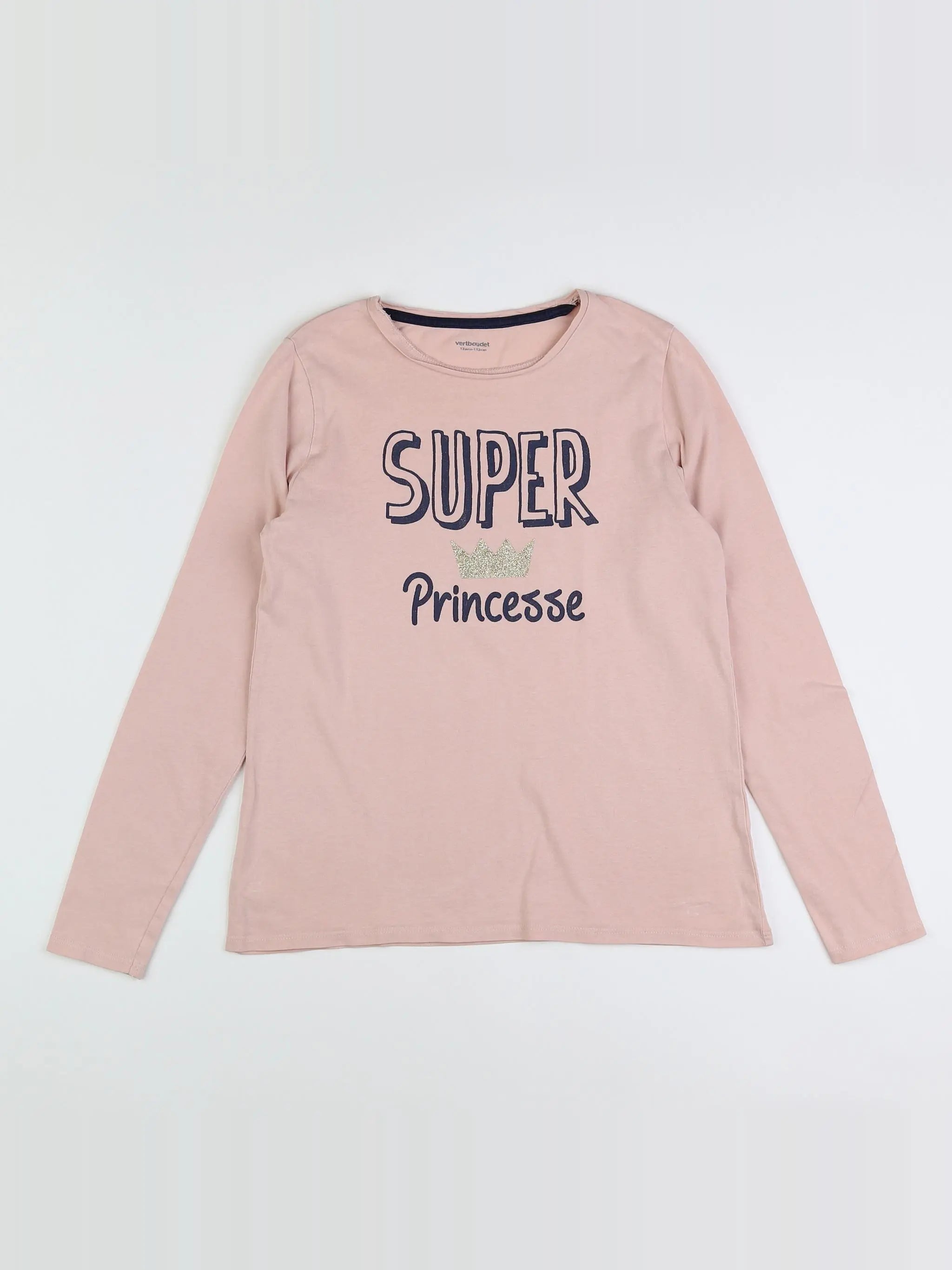 Vertbaudet - tee-shirt rose - 12 ans