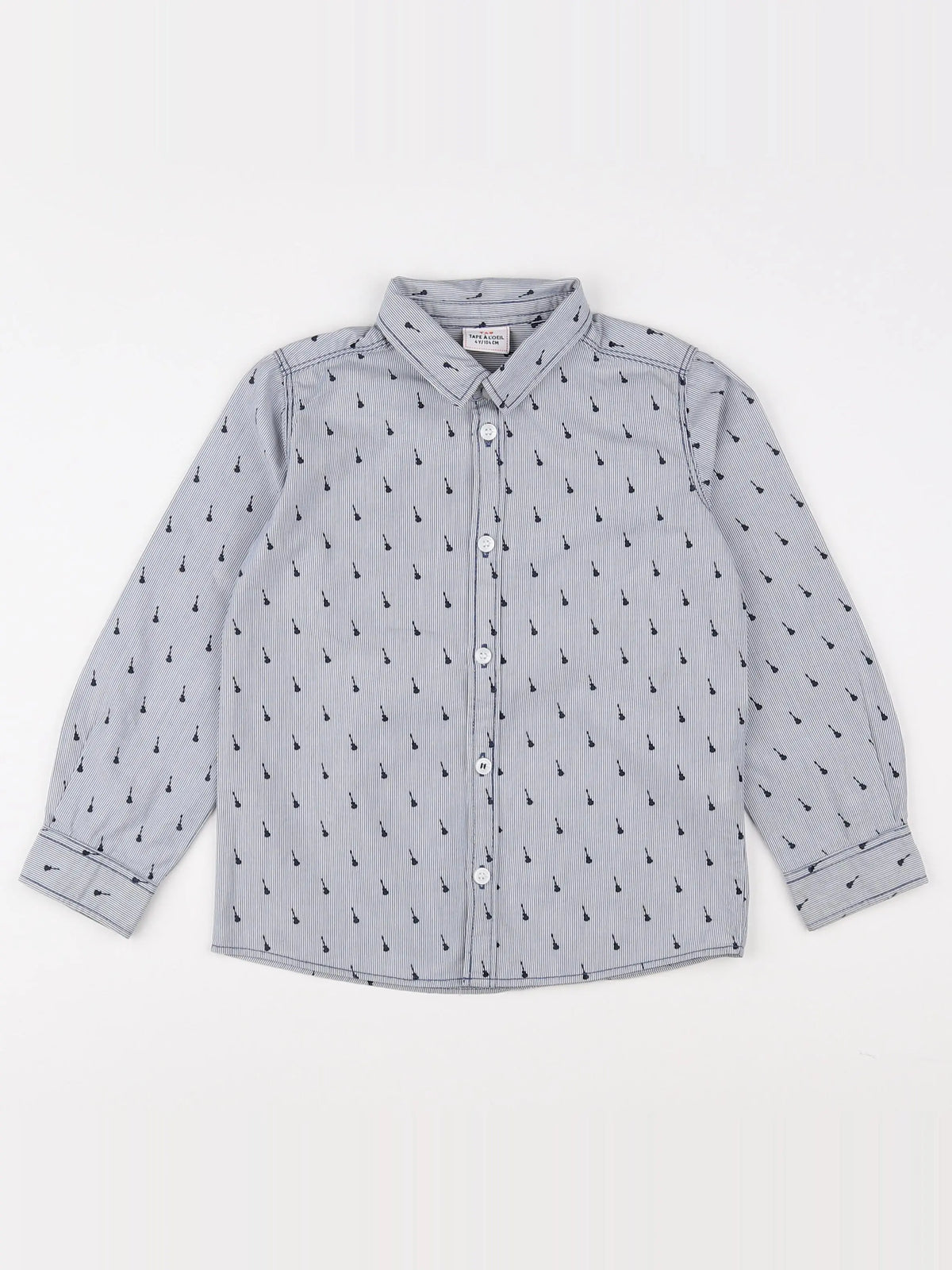 Tape à l'oeil - chemise gris, bleu - 4 ans