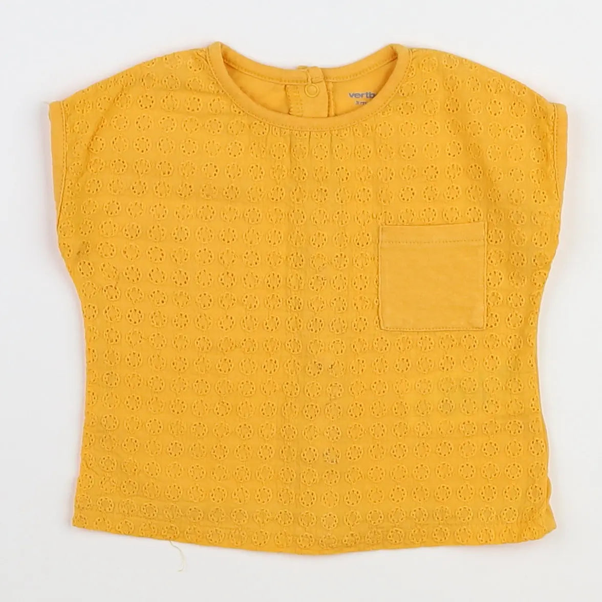 Vertbaudet - tee-shirt jaune - 3 mois