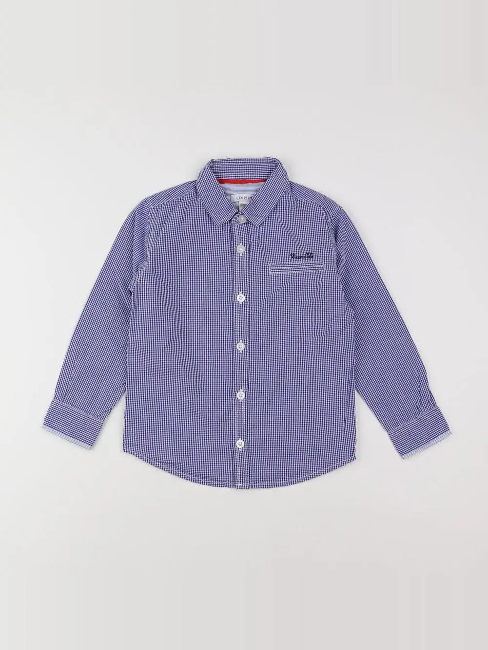 Okaidi - chemise blanc, bleu - 4 ans