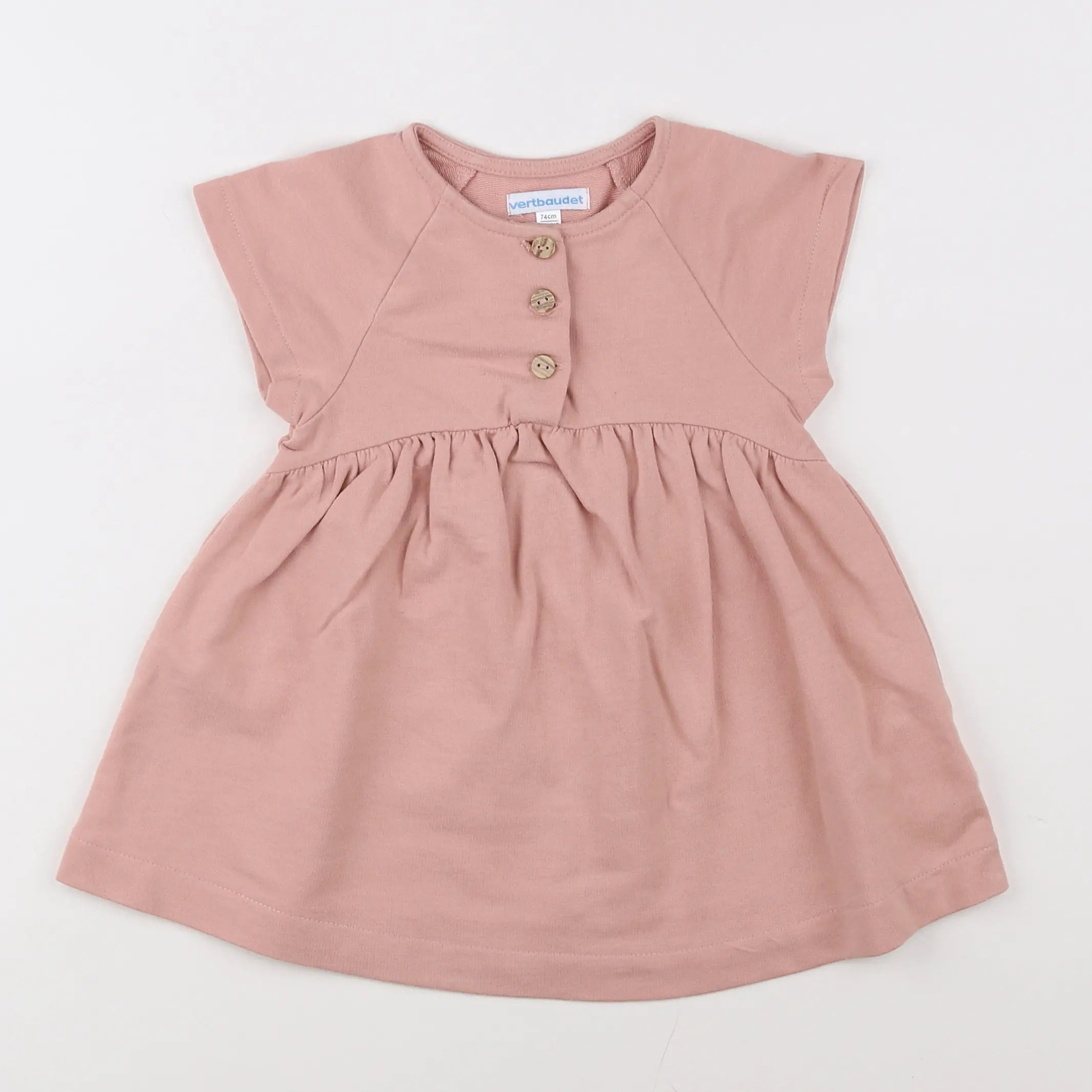 Vertbaudet - robe rose - 12 mois