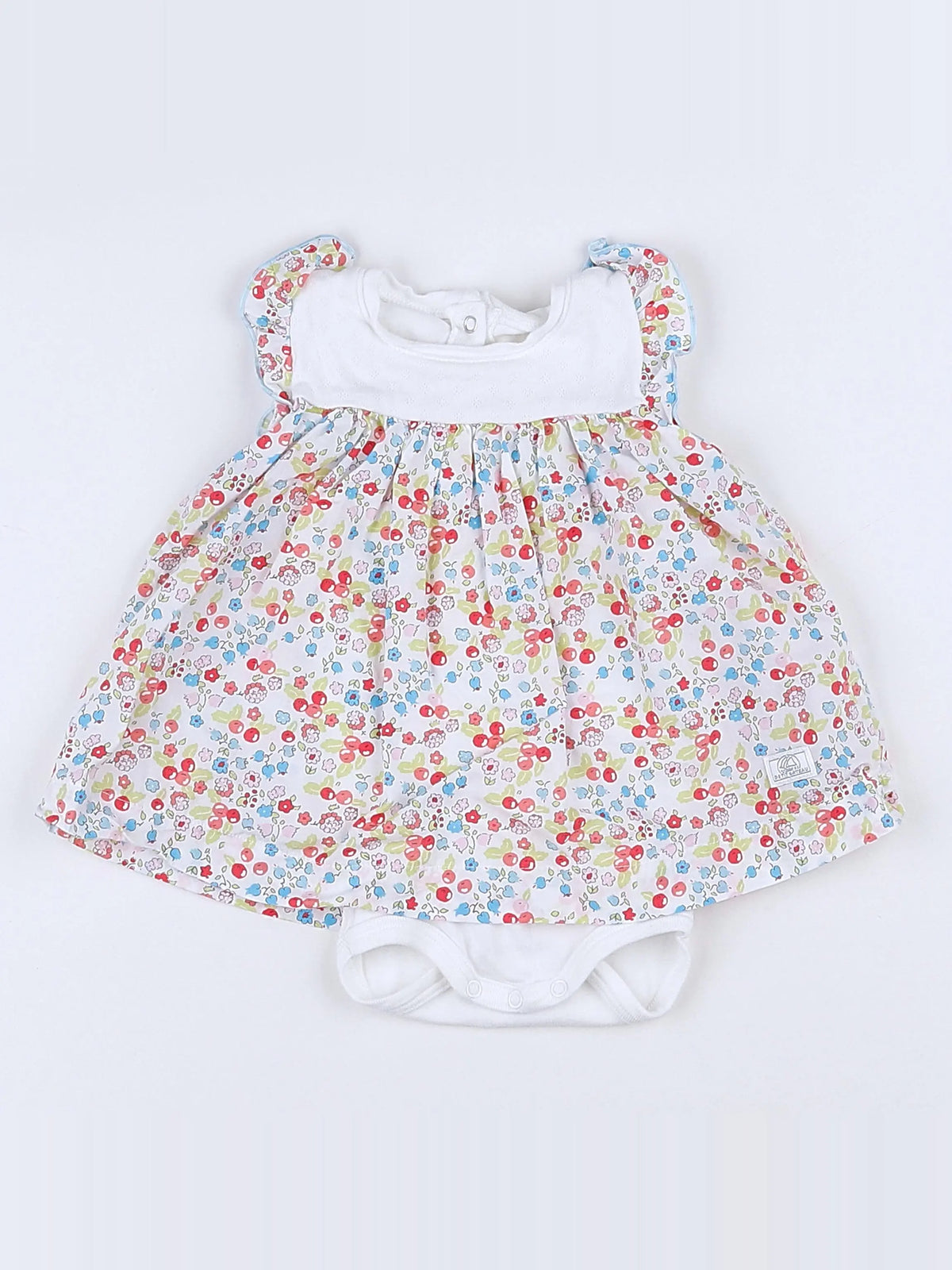 Petit Bateau - body vetement blanc, multicolore - 3 mois