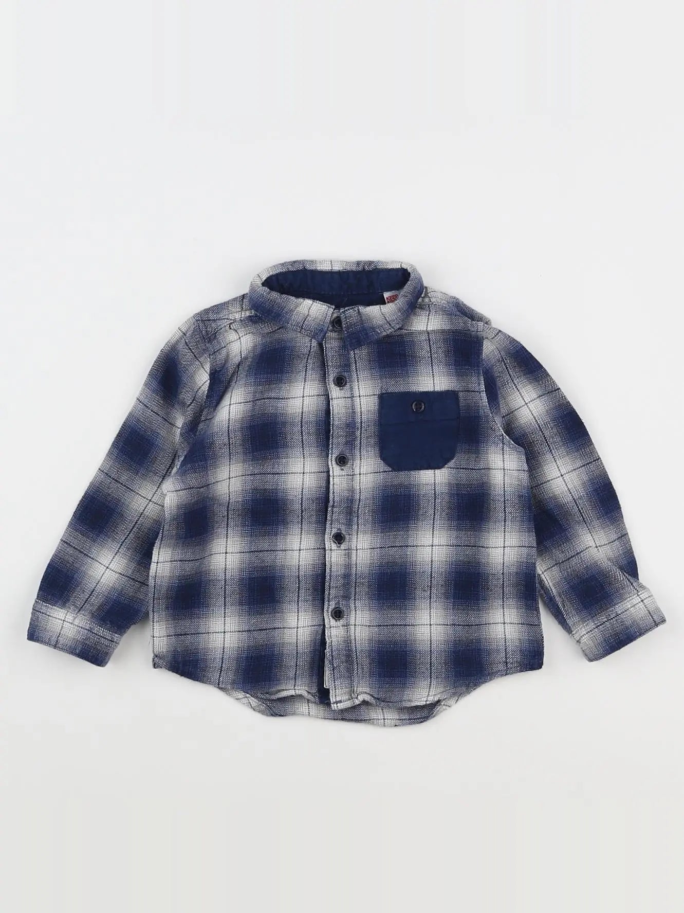 Zara - chemise bleu, gris - 9/12 mois