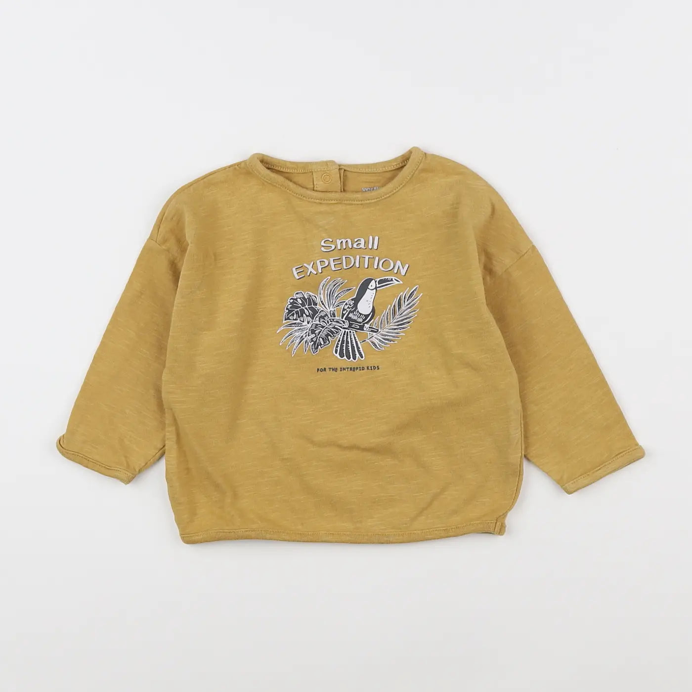 Vertbaudet - tee-shirt jaune - 12 mois