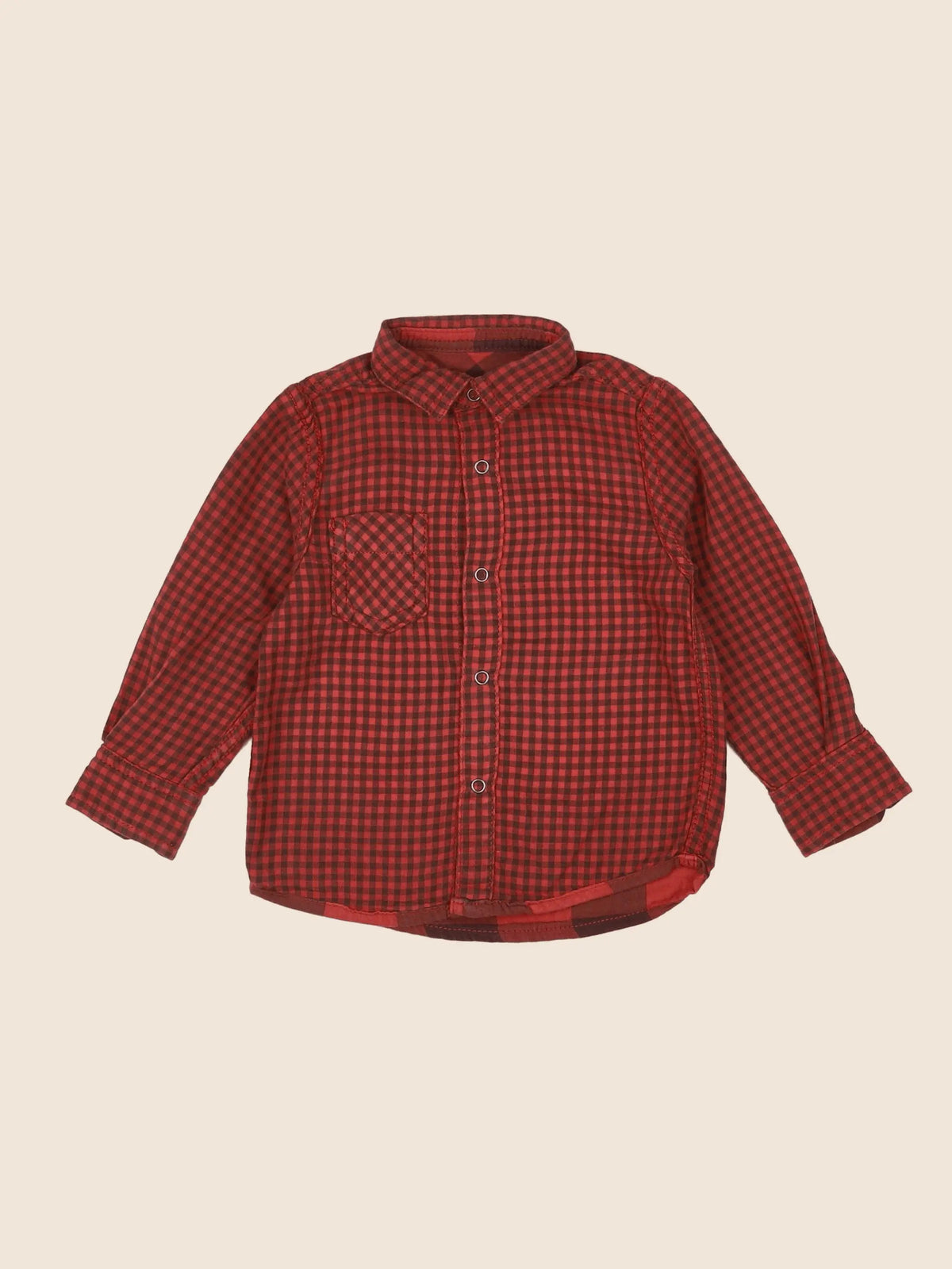 Vertbaudet - chemise réversible orange - 2 ans