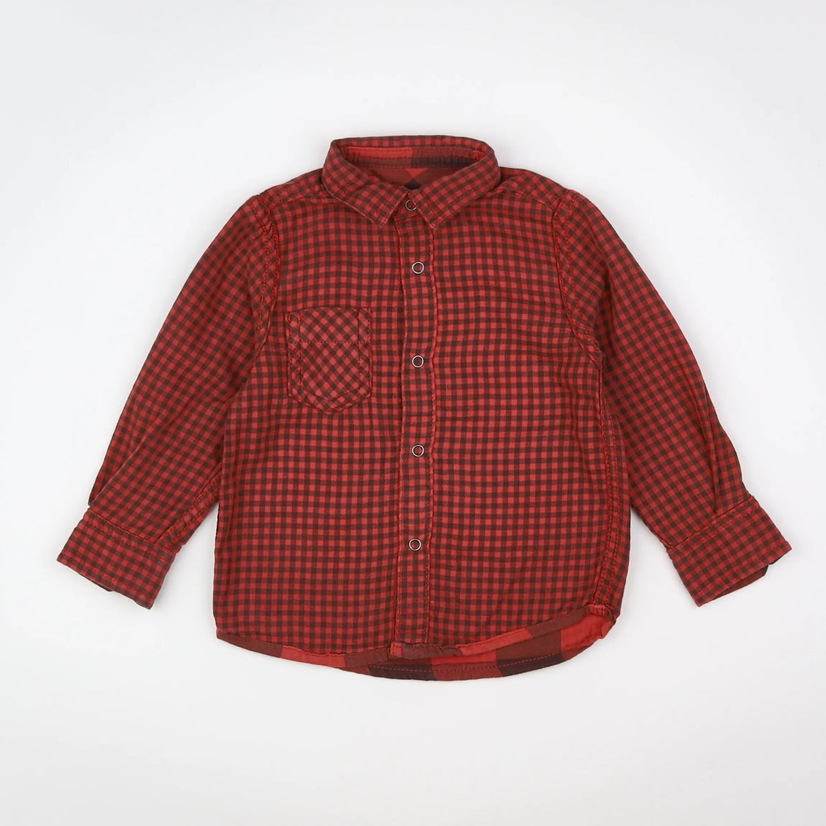 Vertbaudet - chemise réversible orange - 2 ans
