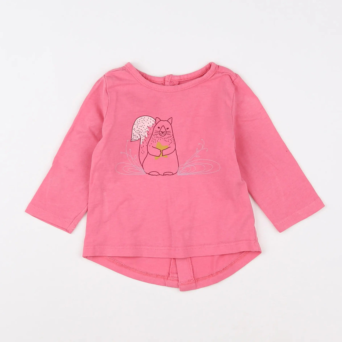 Vertbaudet - tee-shirt rose - 9 mois