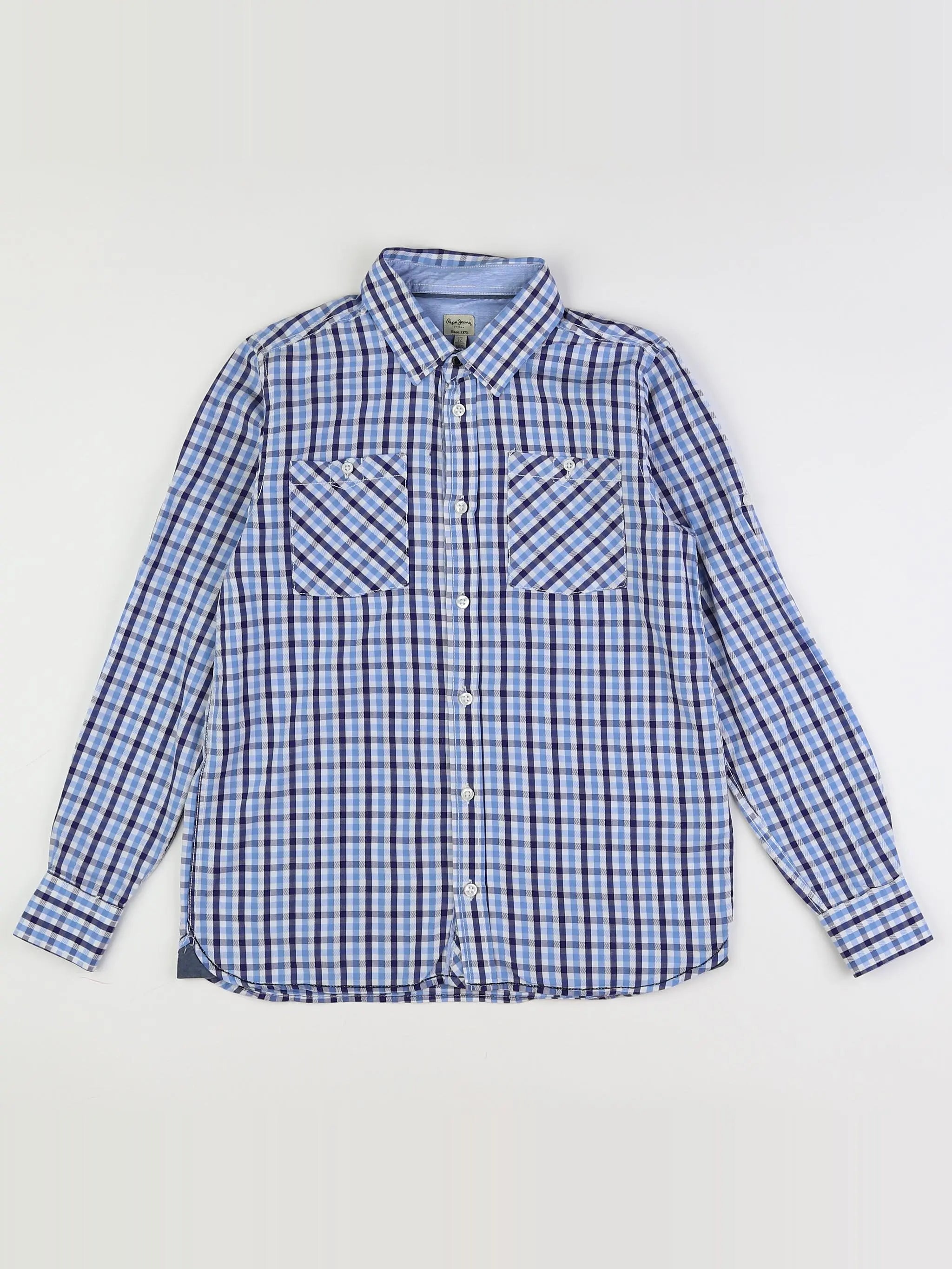 Pepe Jeans - chemise bleu, blanc - 12 ans