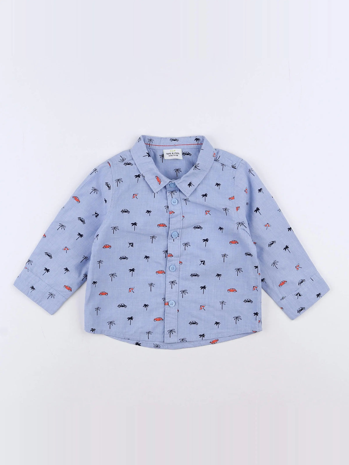 Tape à l'oeil - chemise bleu - 12 mois