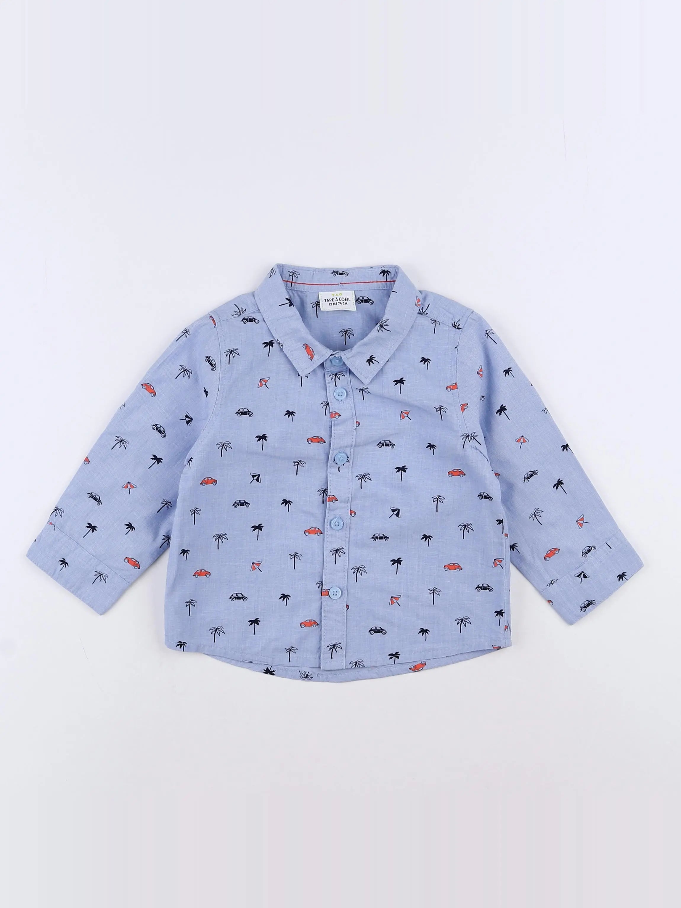 Tape à l'oeil - chemise bleu - 12 mois