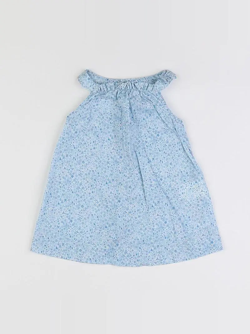 Cyrillus - robe blanc, bleu - 3 mois