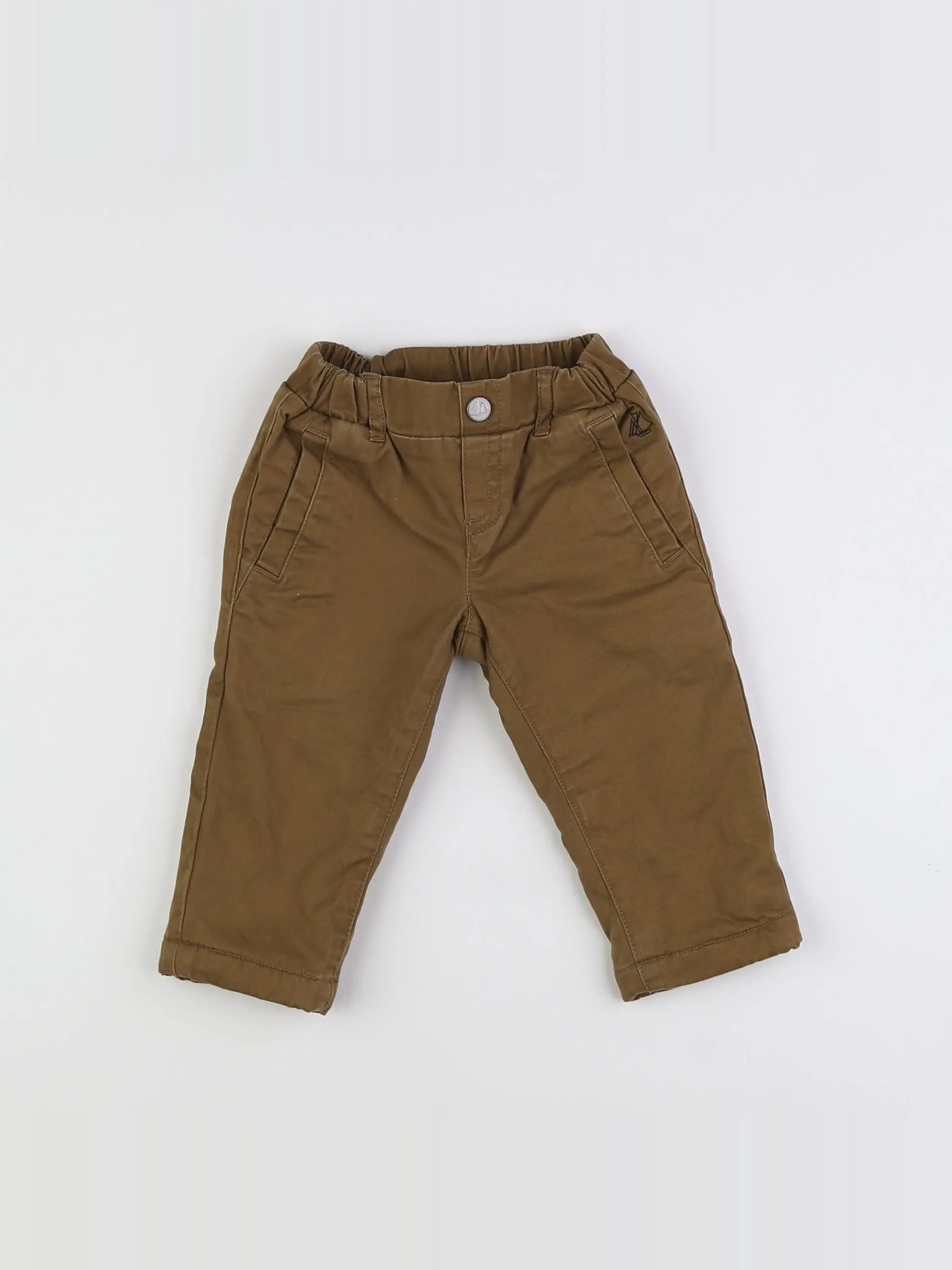 Petit Bateau - jean doublé marron - 6 mois