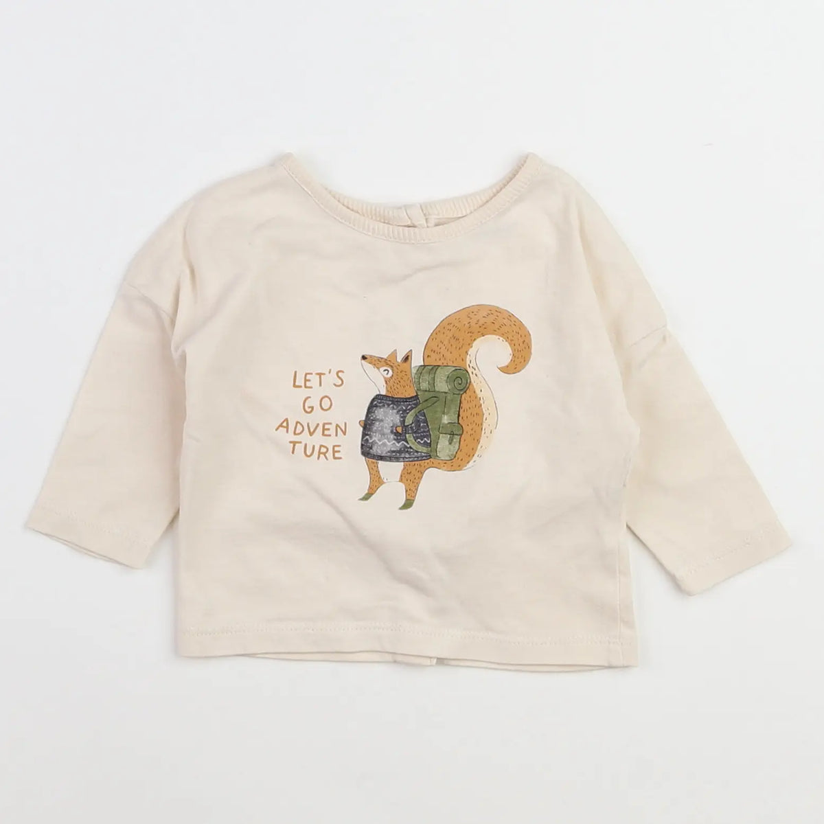 Vertbaudet - tee-shirt beige - 3 mois