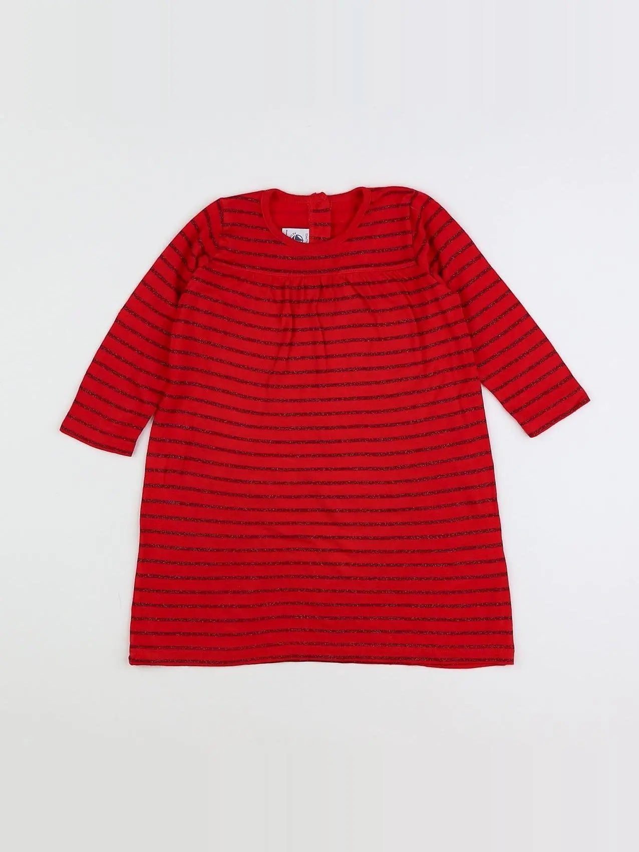 Petit Bateau - robe rouge - 12 mois