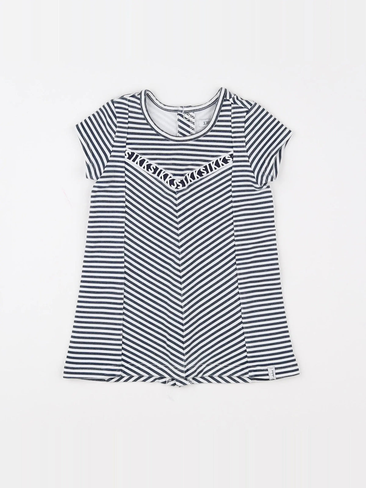 IKKS - robe blanc, bleu - 6 mois