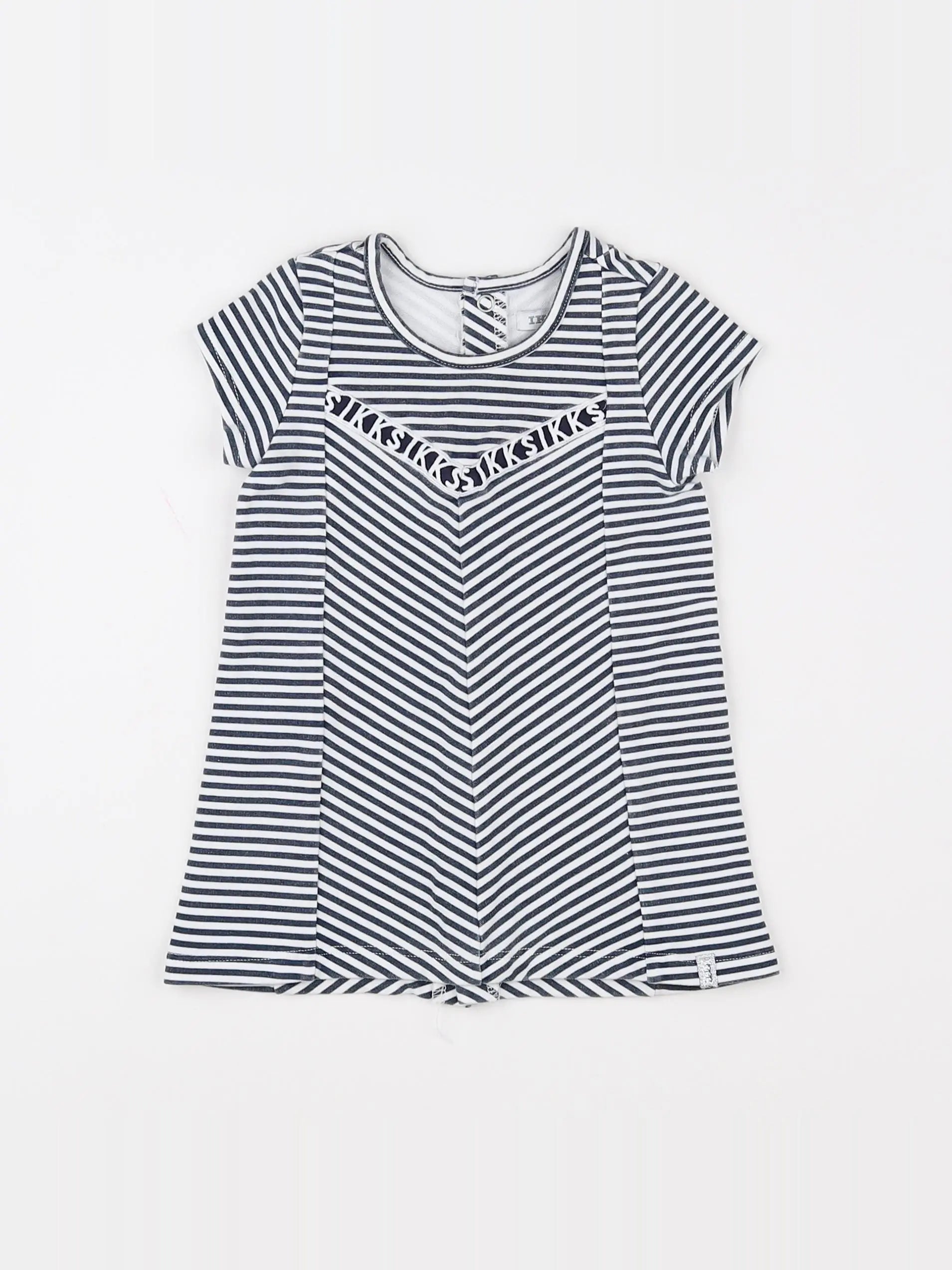 IKKS - robe blanc, bleu - 6 mois