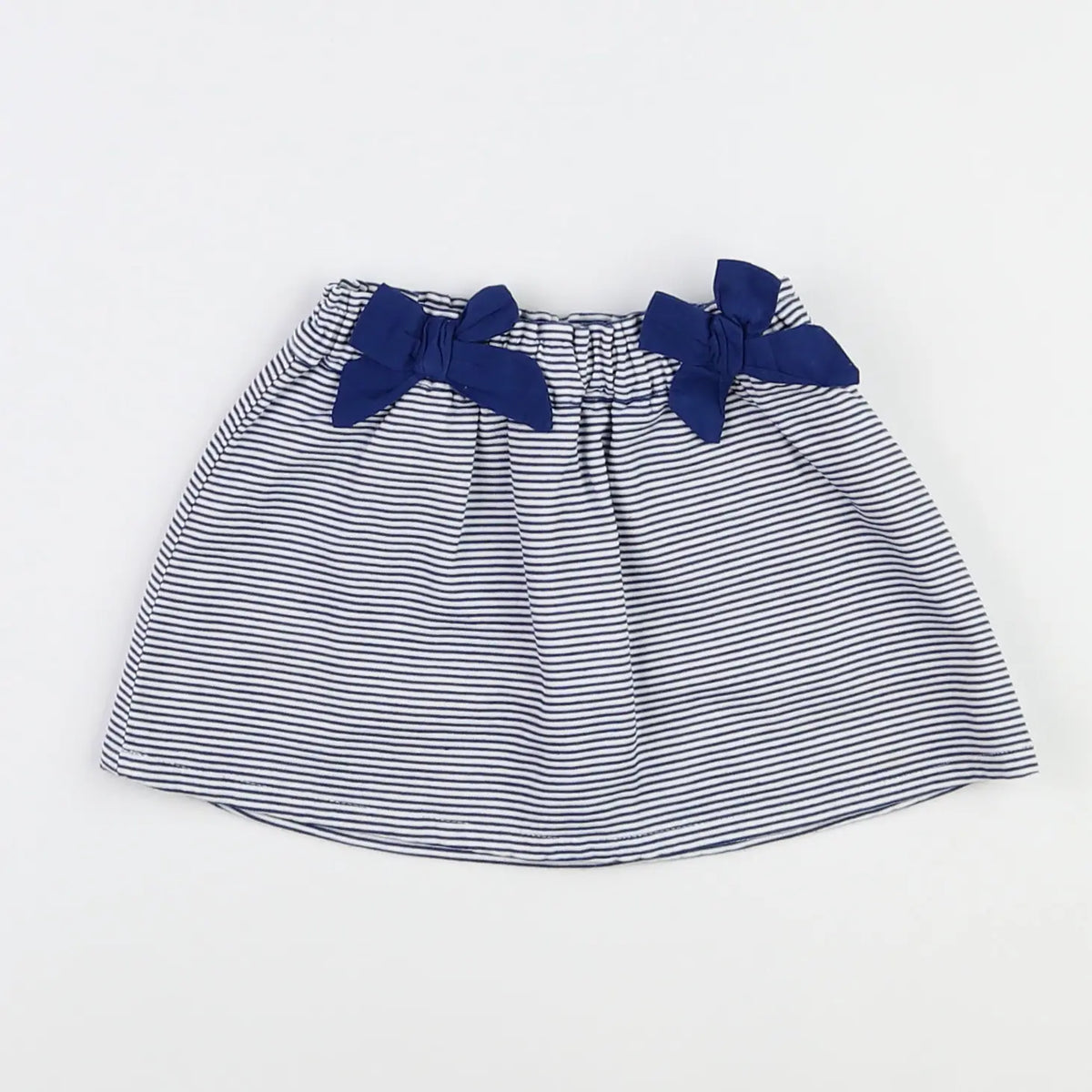 Vertbaudet - jupe bleu, blanc - 9 mois