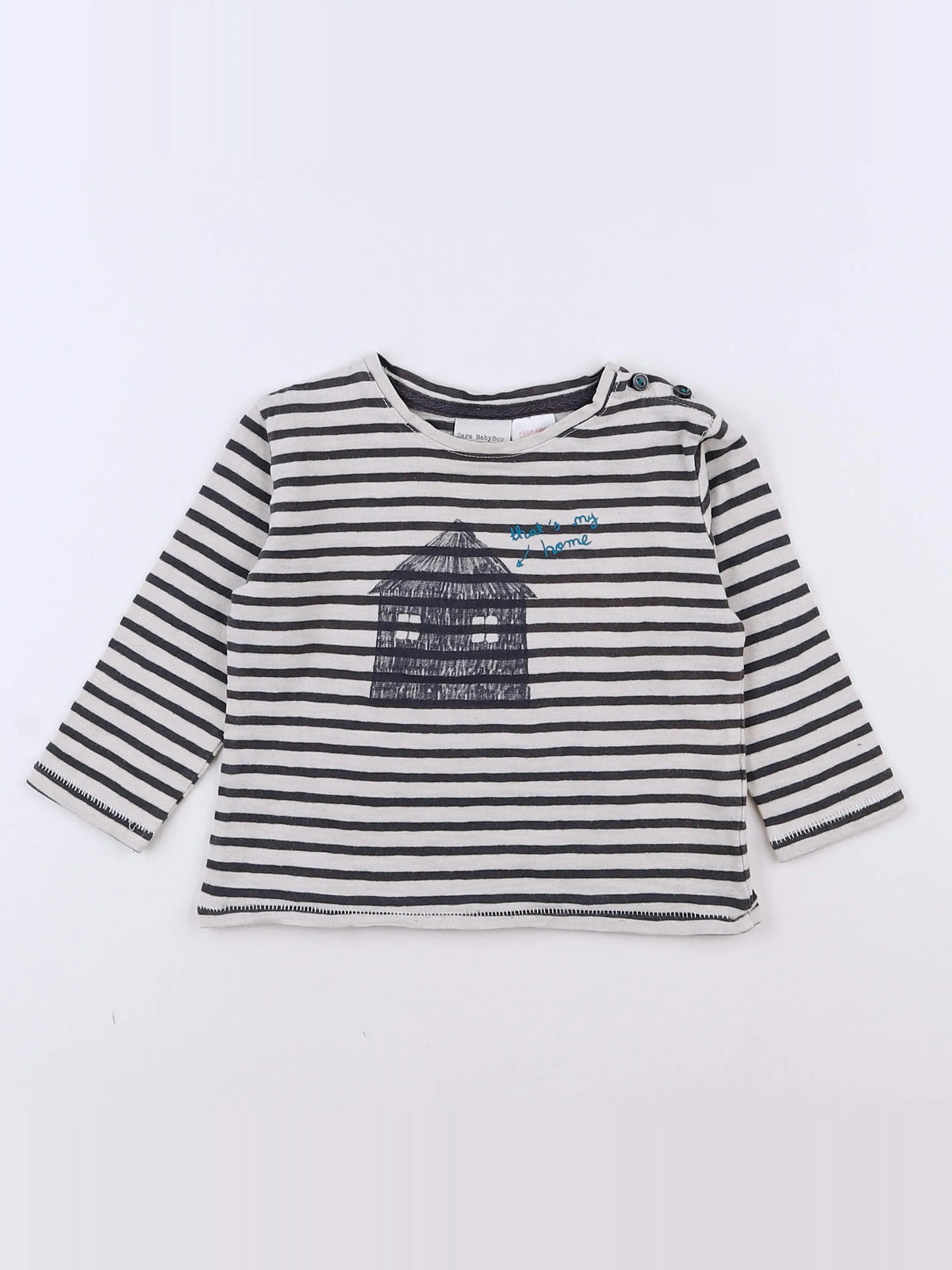 Zara - tee-shirt gris - 9/12 mois