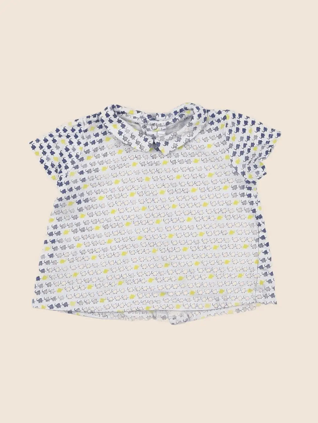 Boutchou - tee-shirt jaune, bleu - 3 mois
