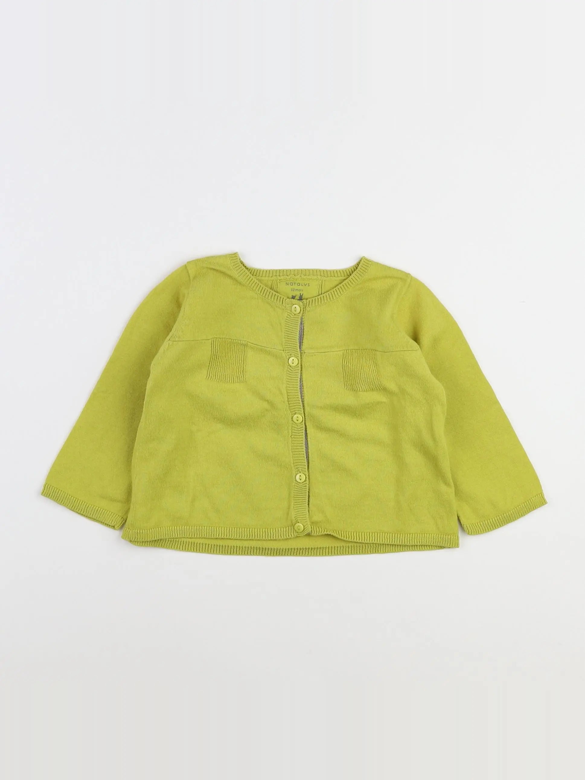 Natalys - gilet vert - 12 mois
