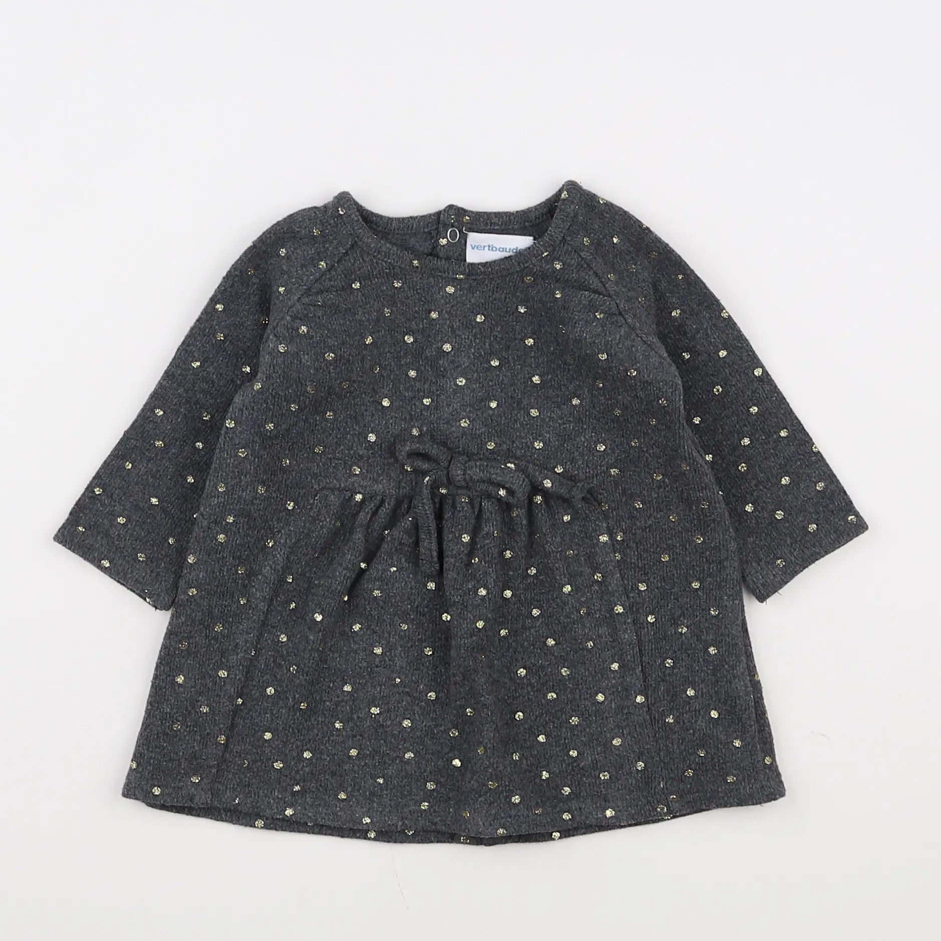 Vertbaudet - robe gris - 3 mois